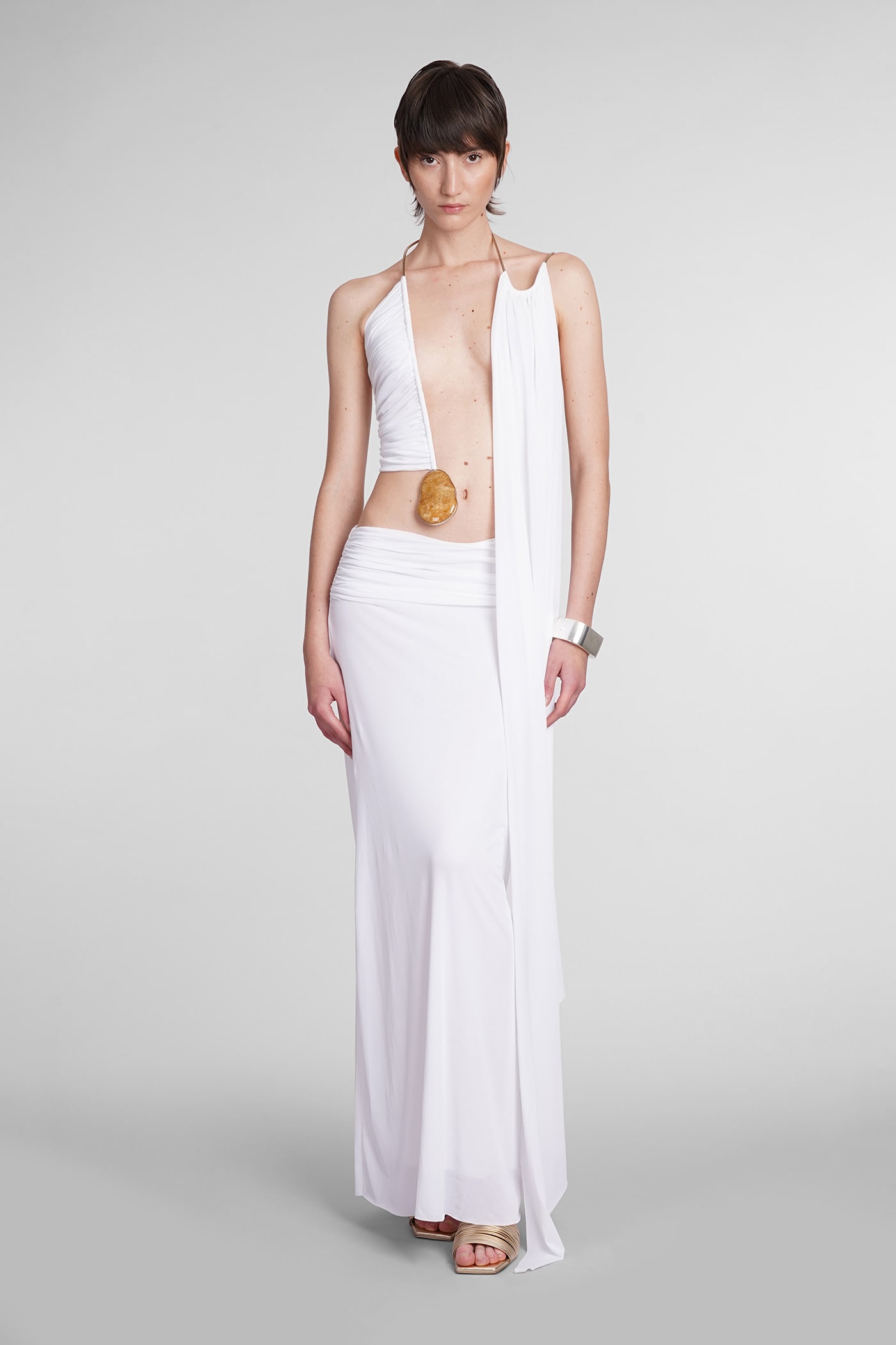 Christopher Esber Dress In White Polyamide | Smart Closet Christopher Esber Dress In White Polyamide | Smart Closet