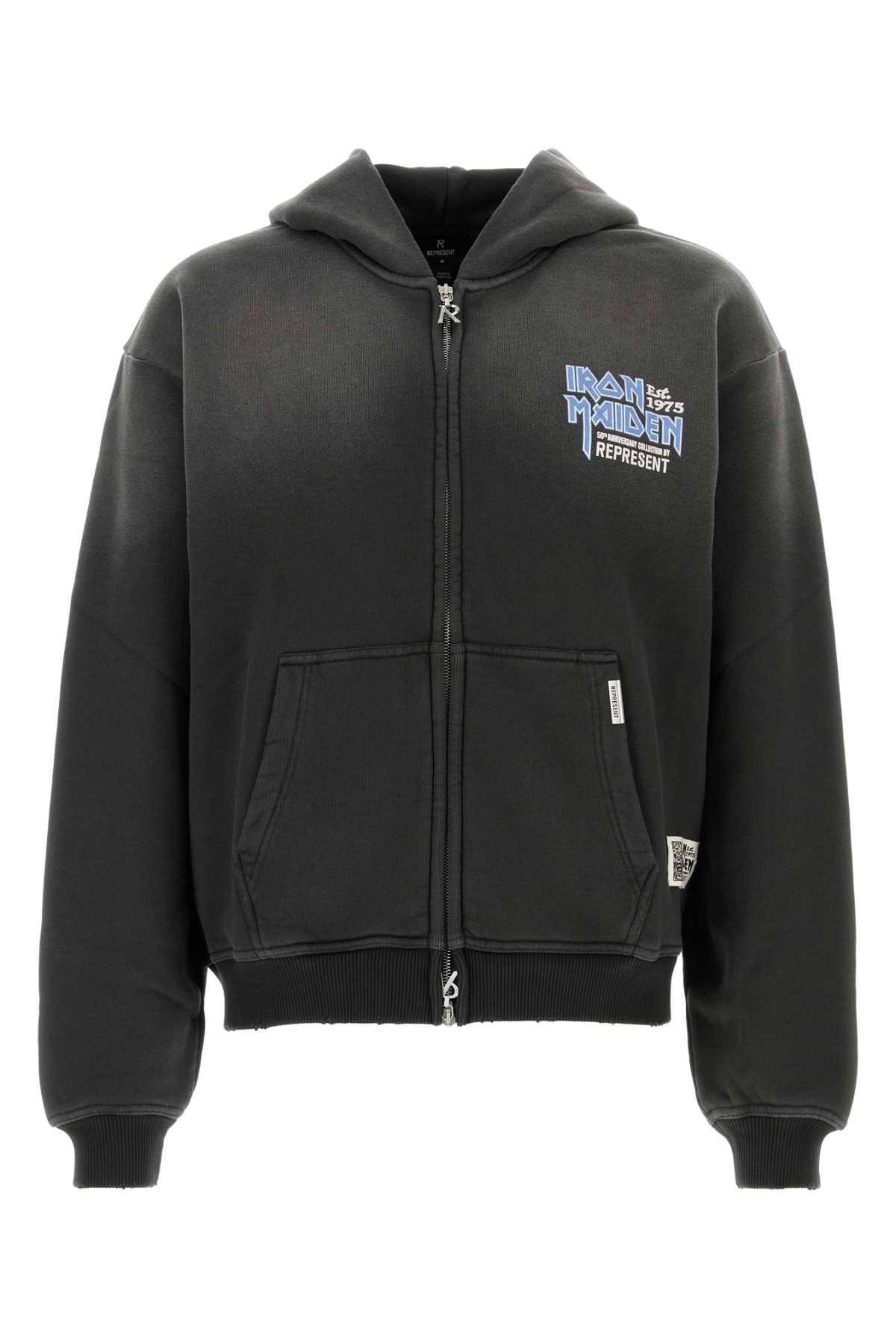 Charcoal Cotton Represent X Iron Maiden Anniversary Sweatshirt