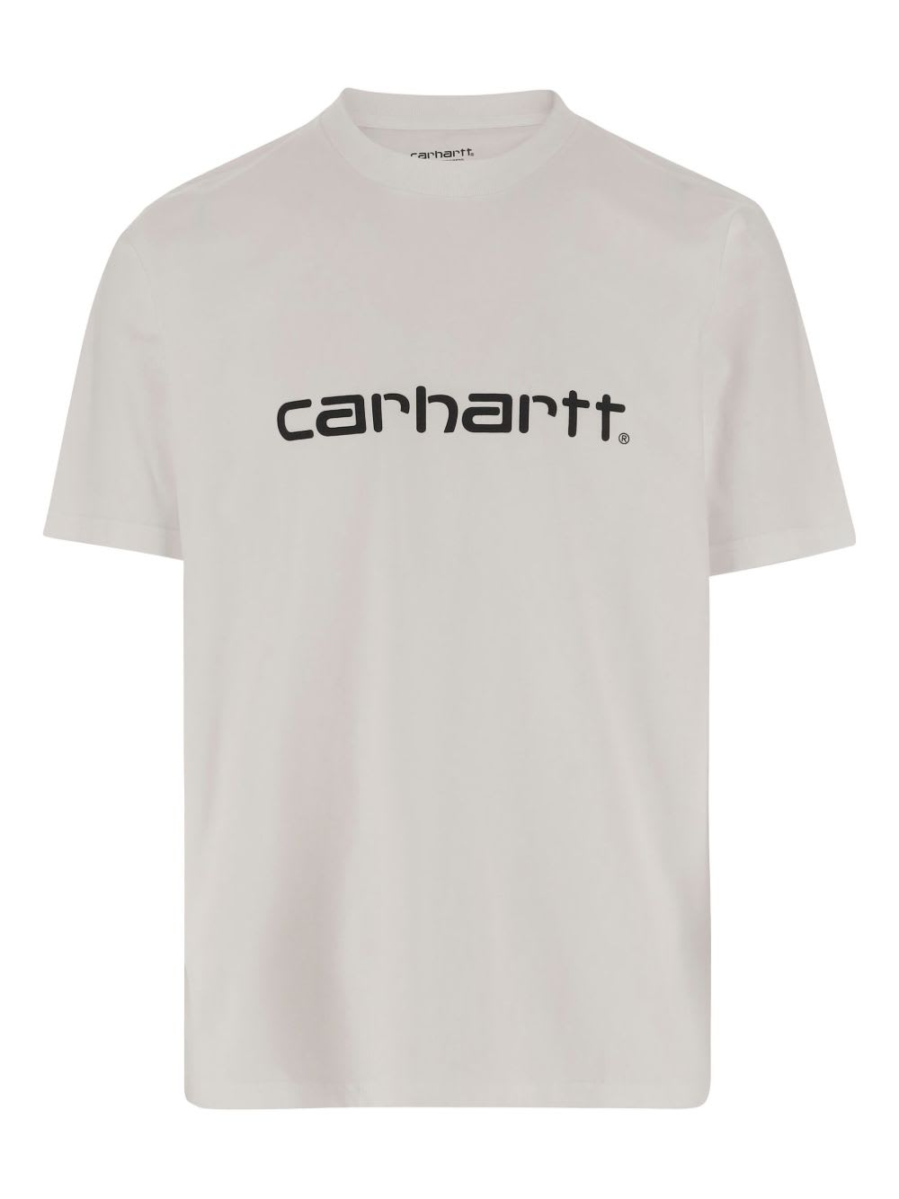 Carhartt Cotton T-shirt With Logo And Crew Neck In White