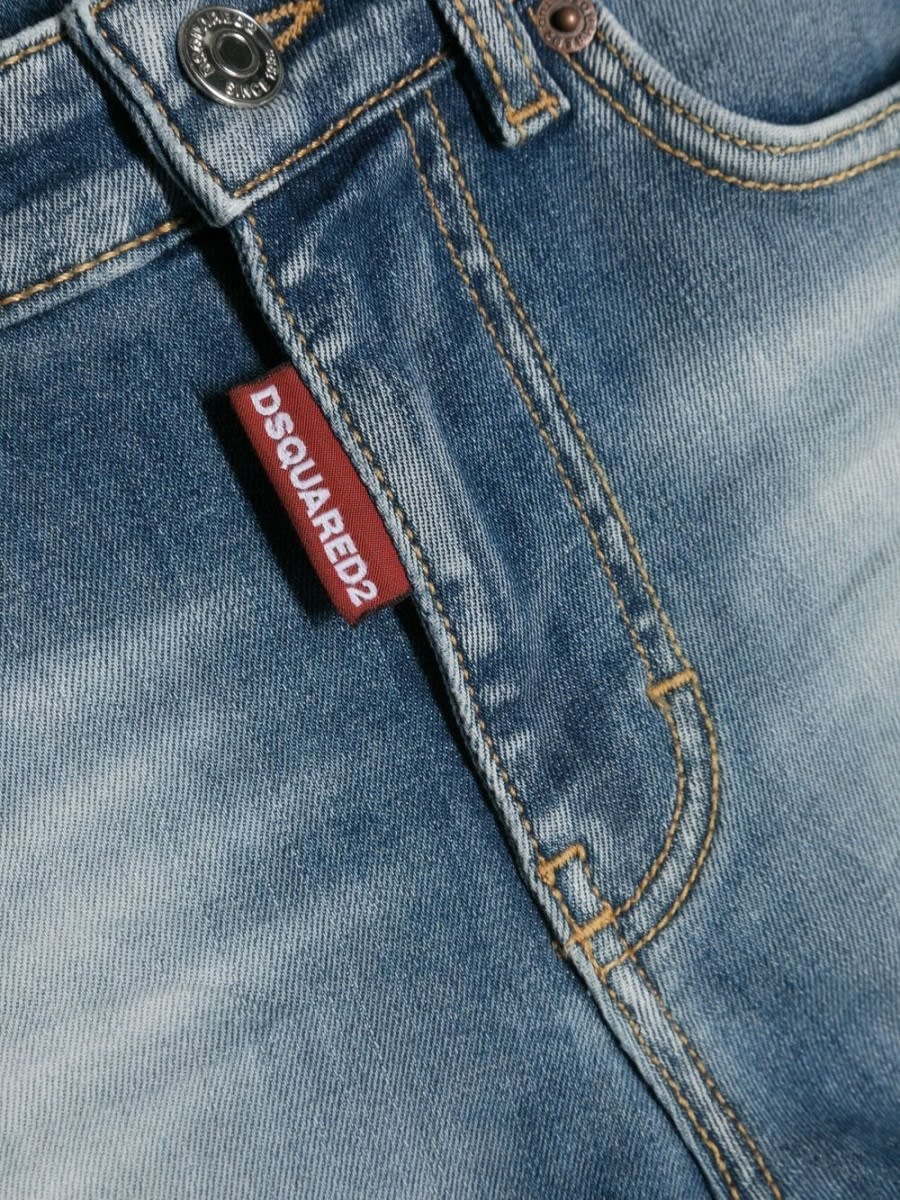Dsquared2 Stretch Denim Shorts In Denim