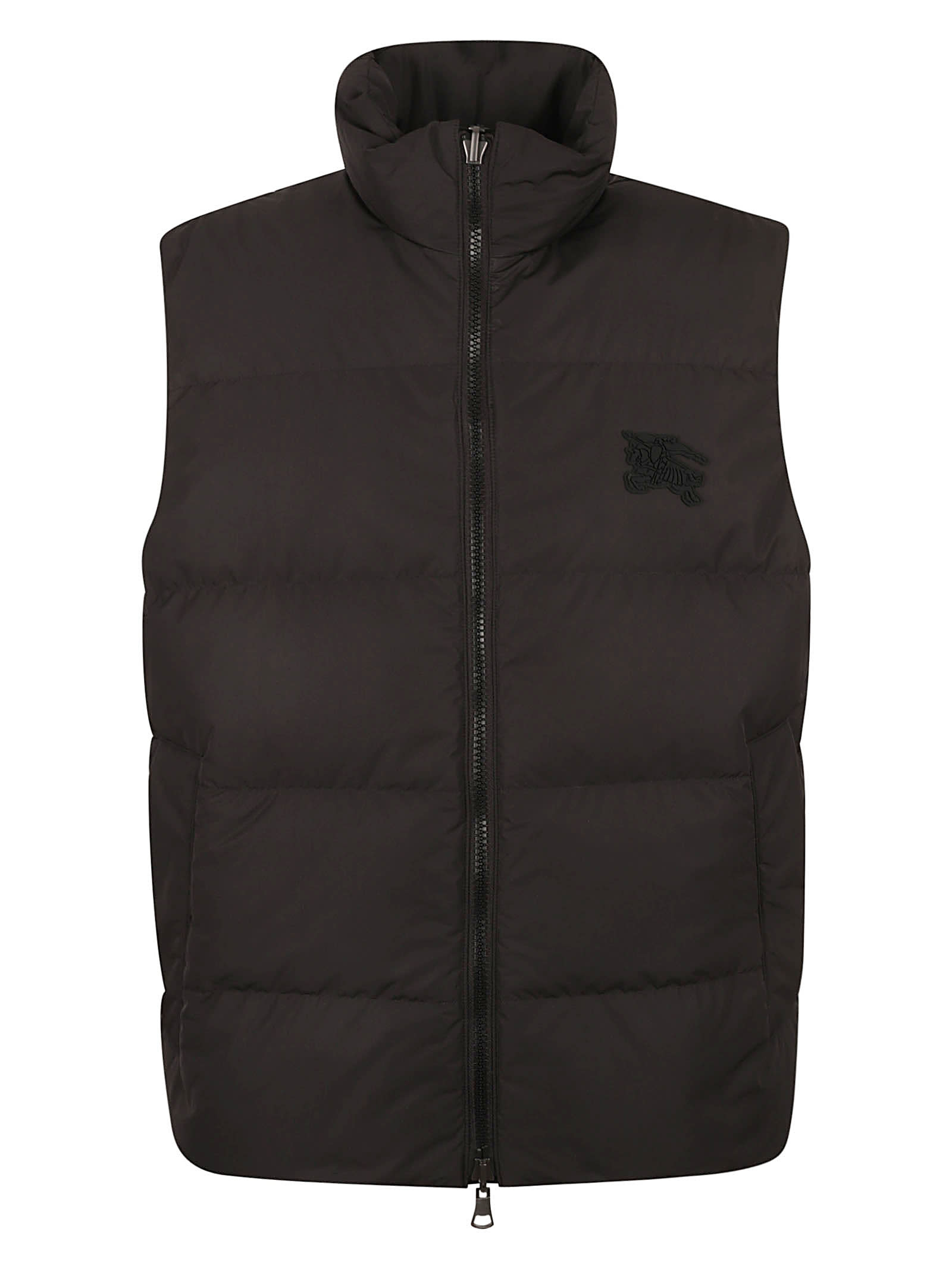 Burberry Logo Padded Vest In Archive Beige