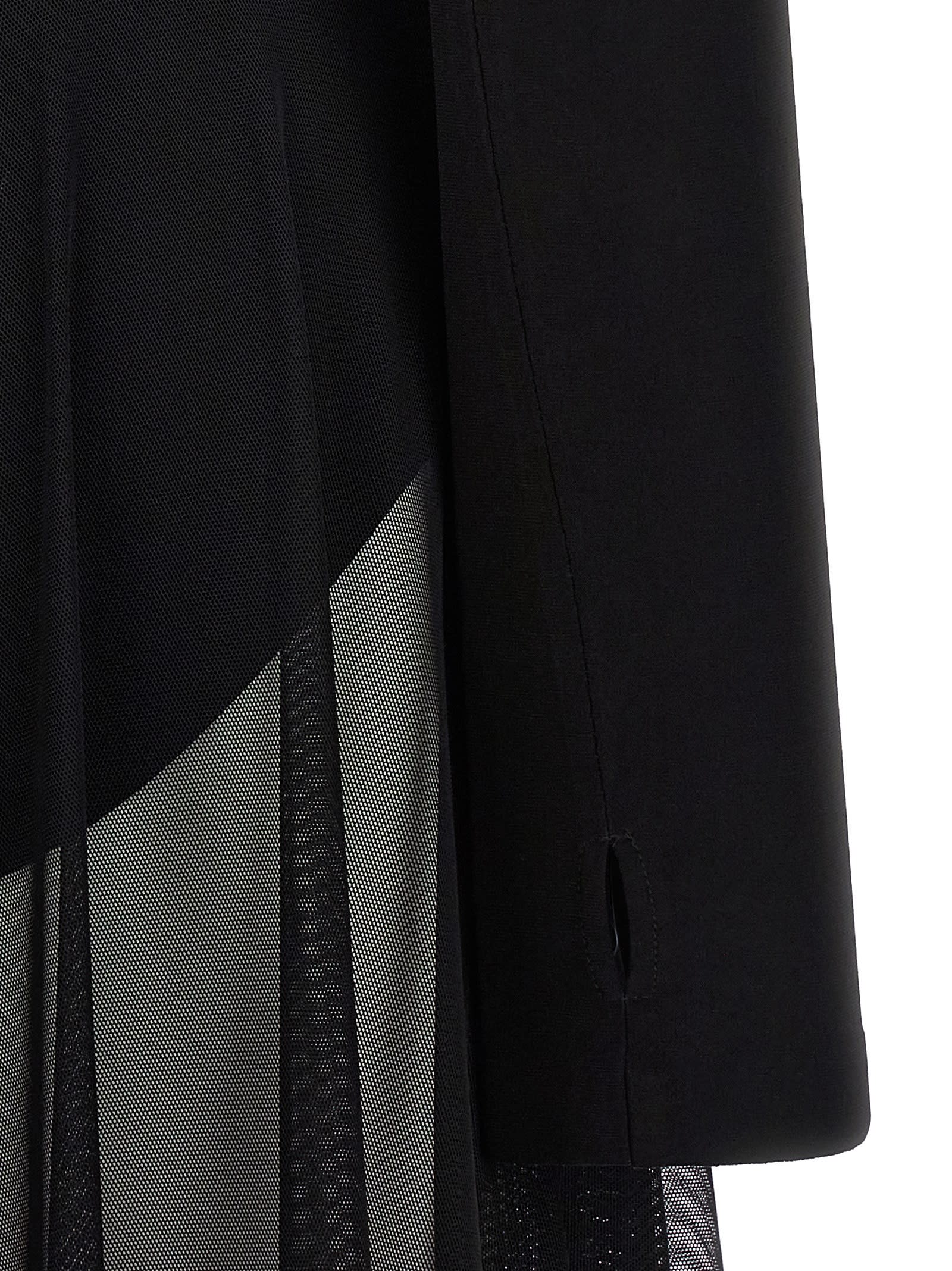 Norma Kamali Long Sleeve Turtleneck Bodysuit Flared Gown In Black