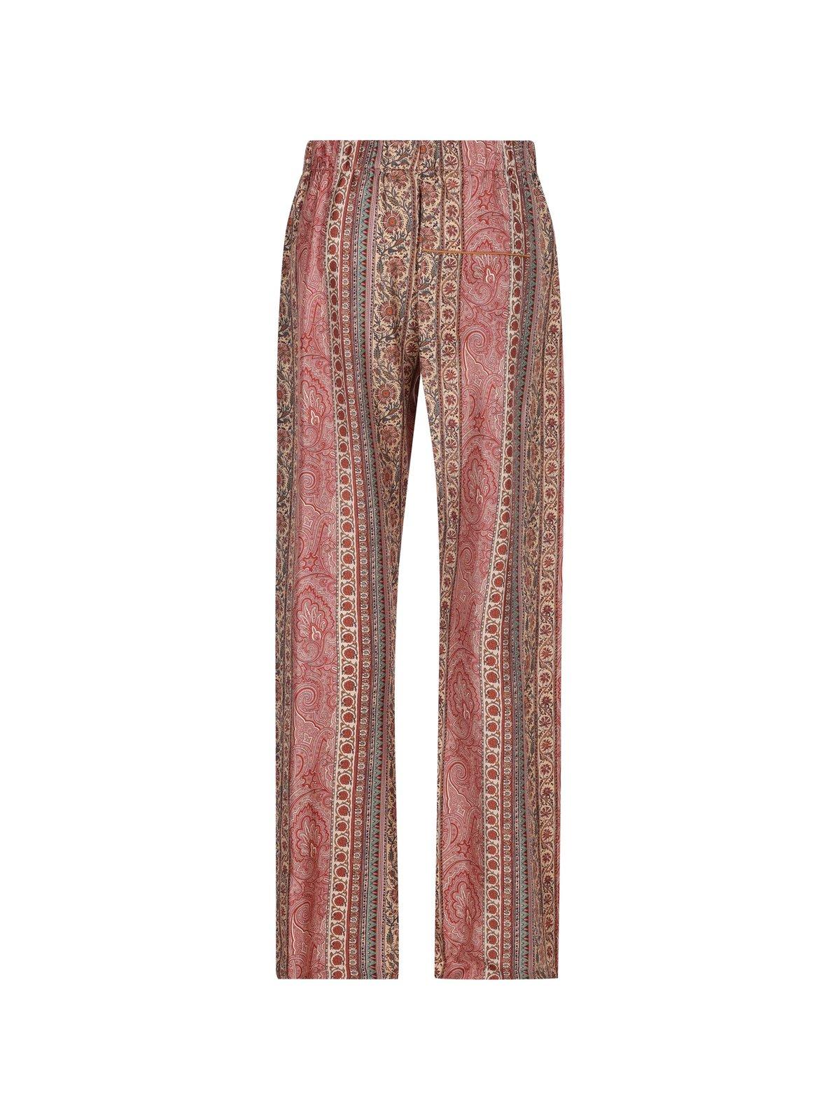 Etro , Silk Pyjama-style Trousers, Man, Pink, Size M