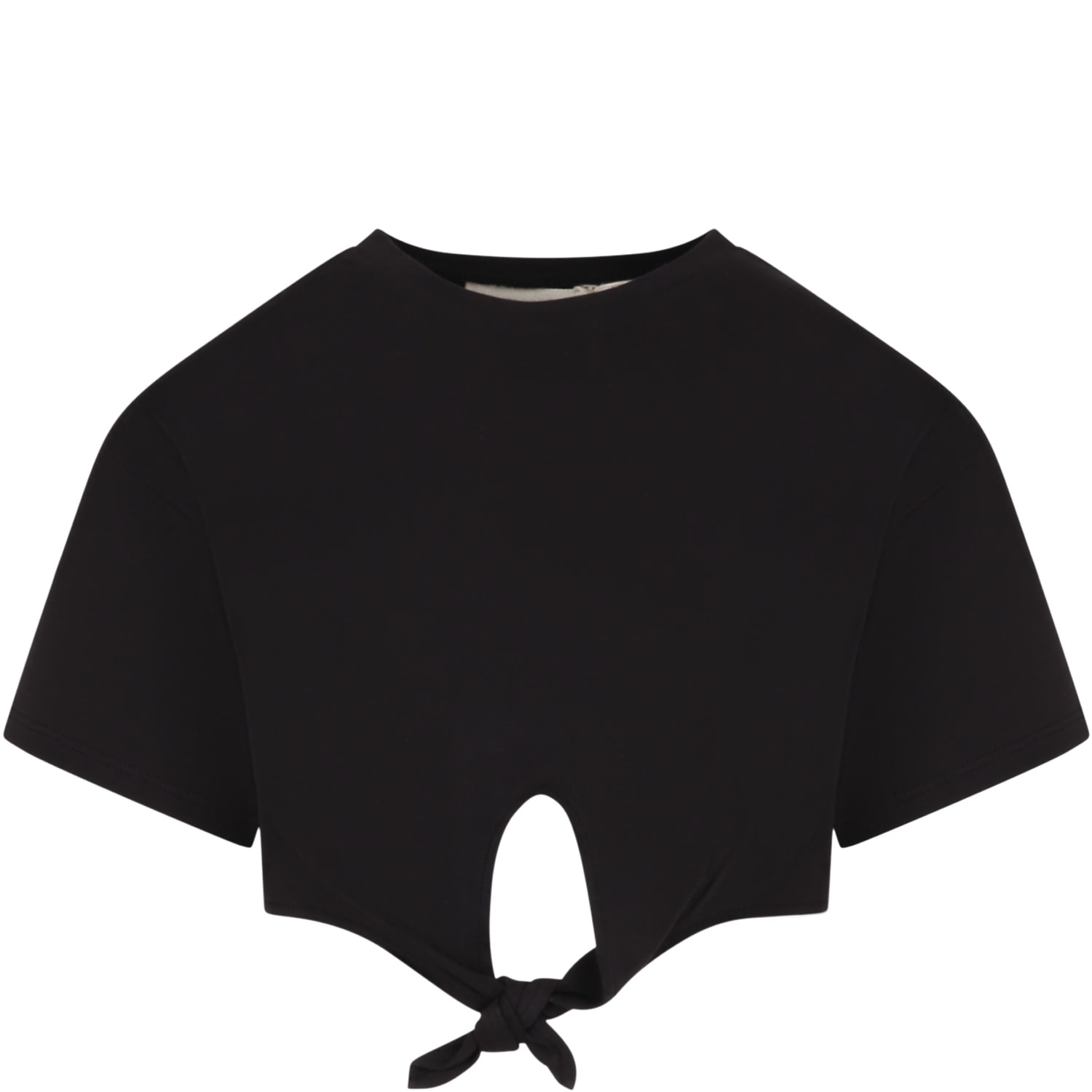 Douuod Black T-shirt For Girl With Logo