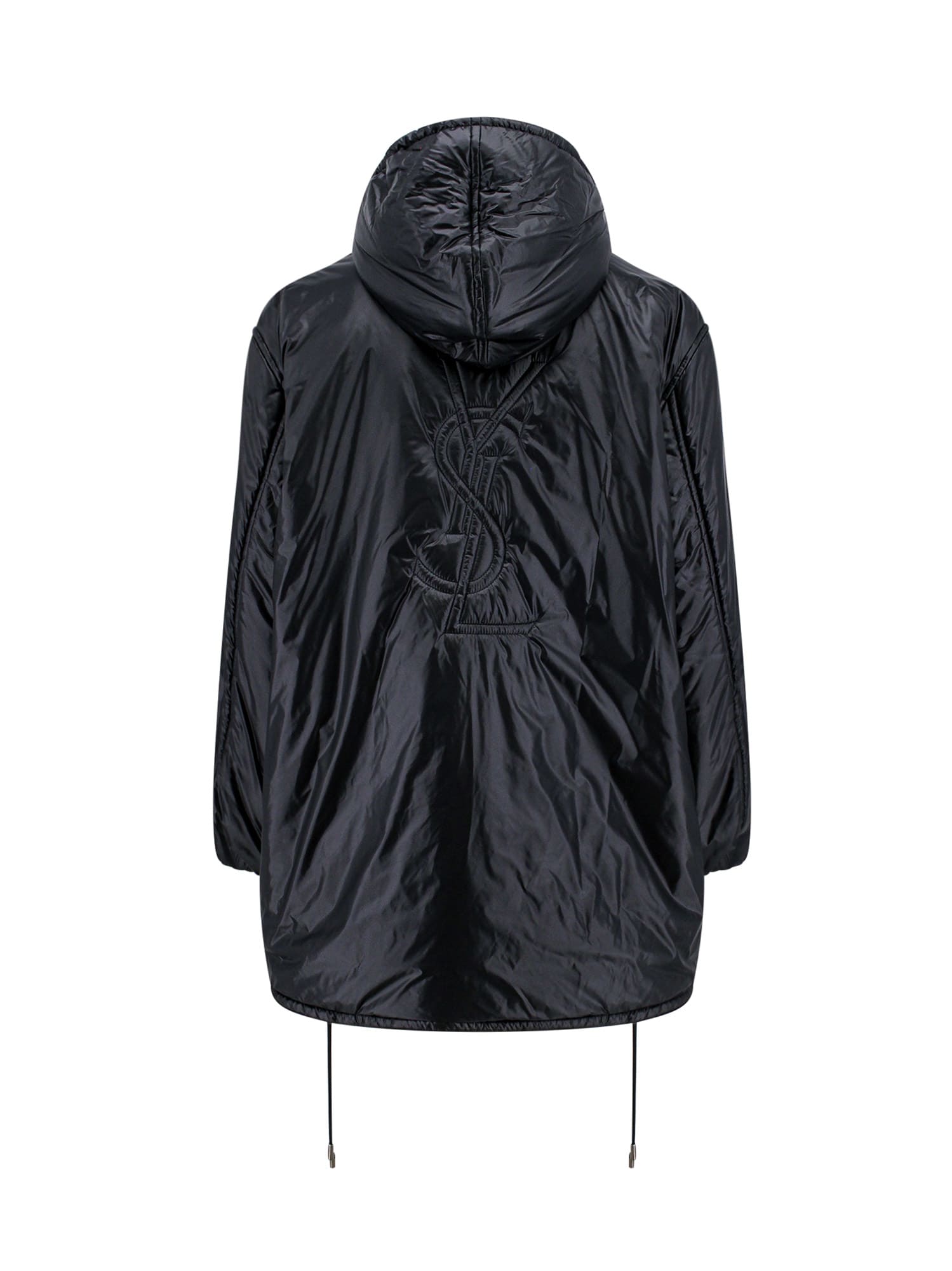 Saint Laurent Cassandre Windbreaker In Black