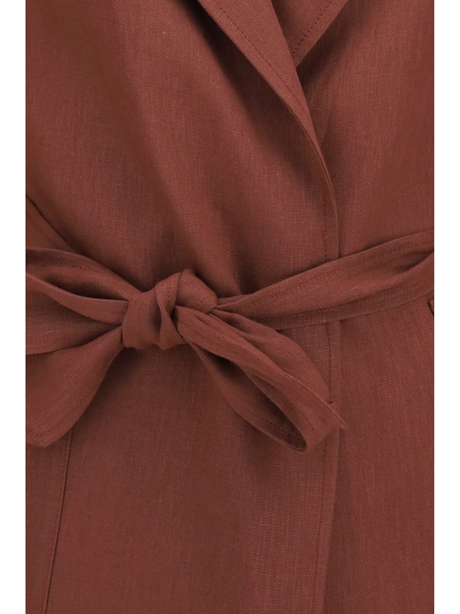 Shop Forte Forte Belted Linen Coat