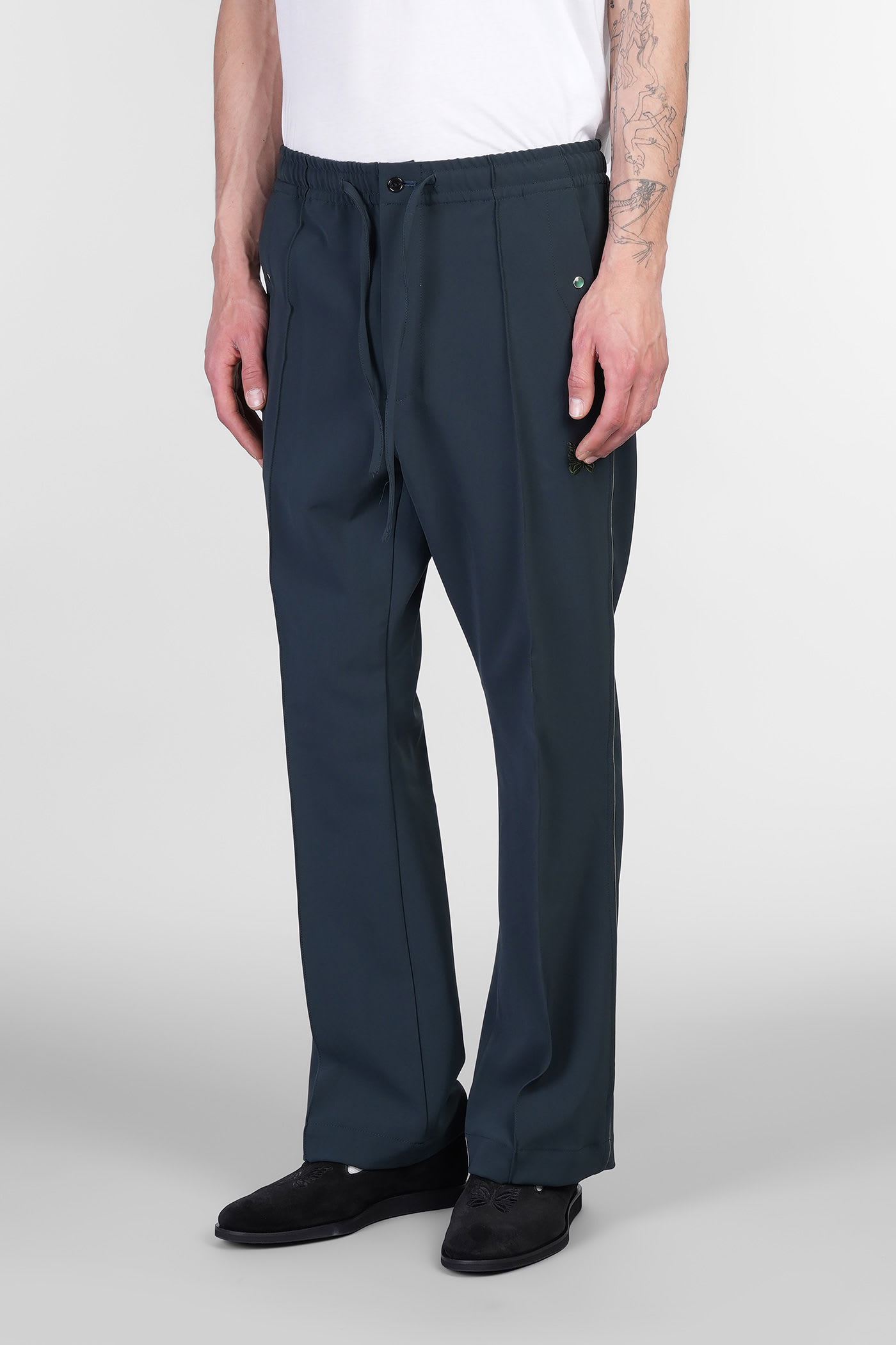 Needles Pants In Green Polyester In Black