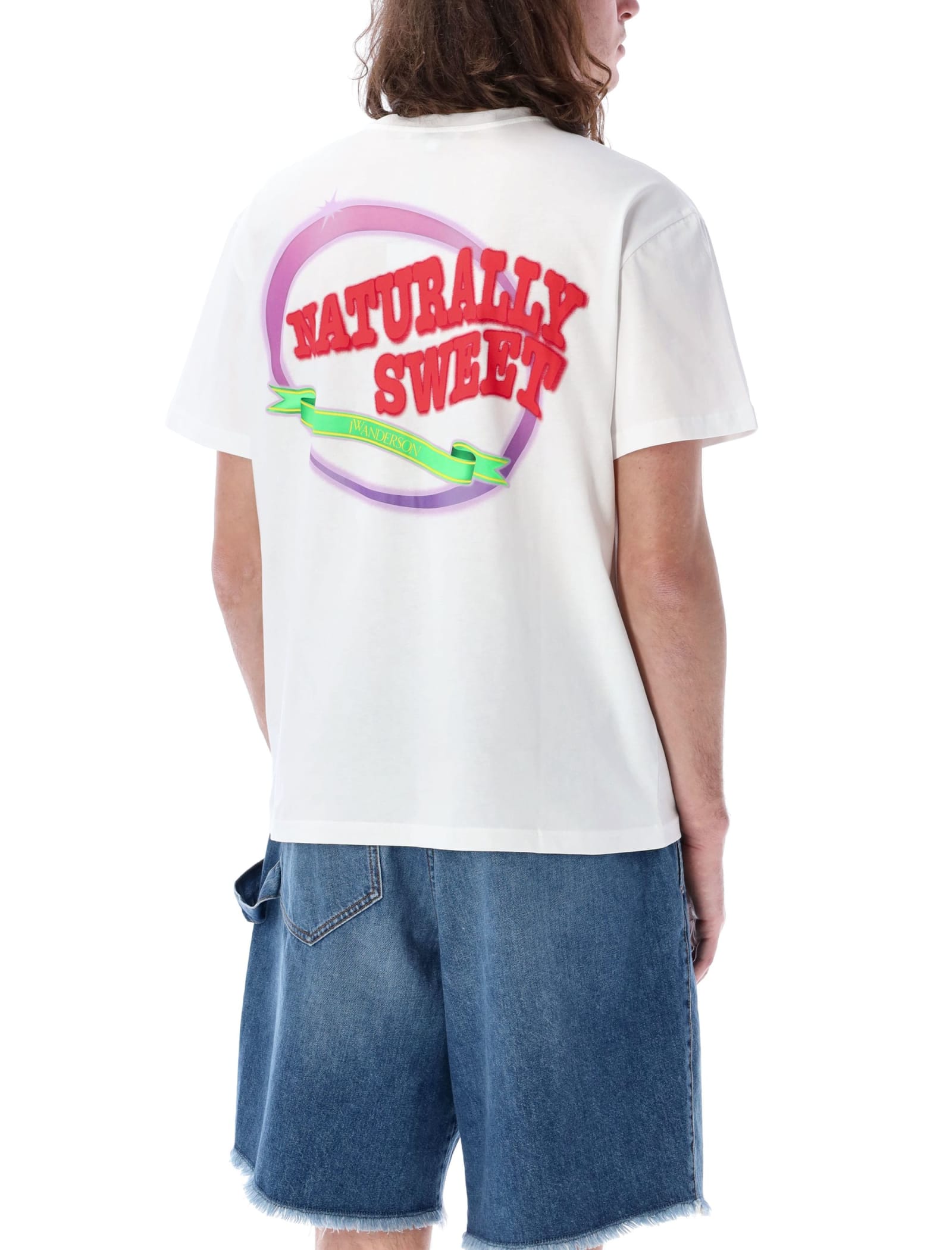 Shop Jw Anderson Naturally Sweet T-shirt In White