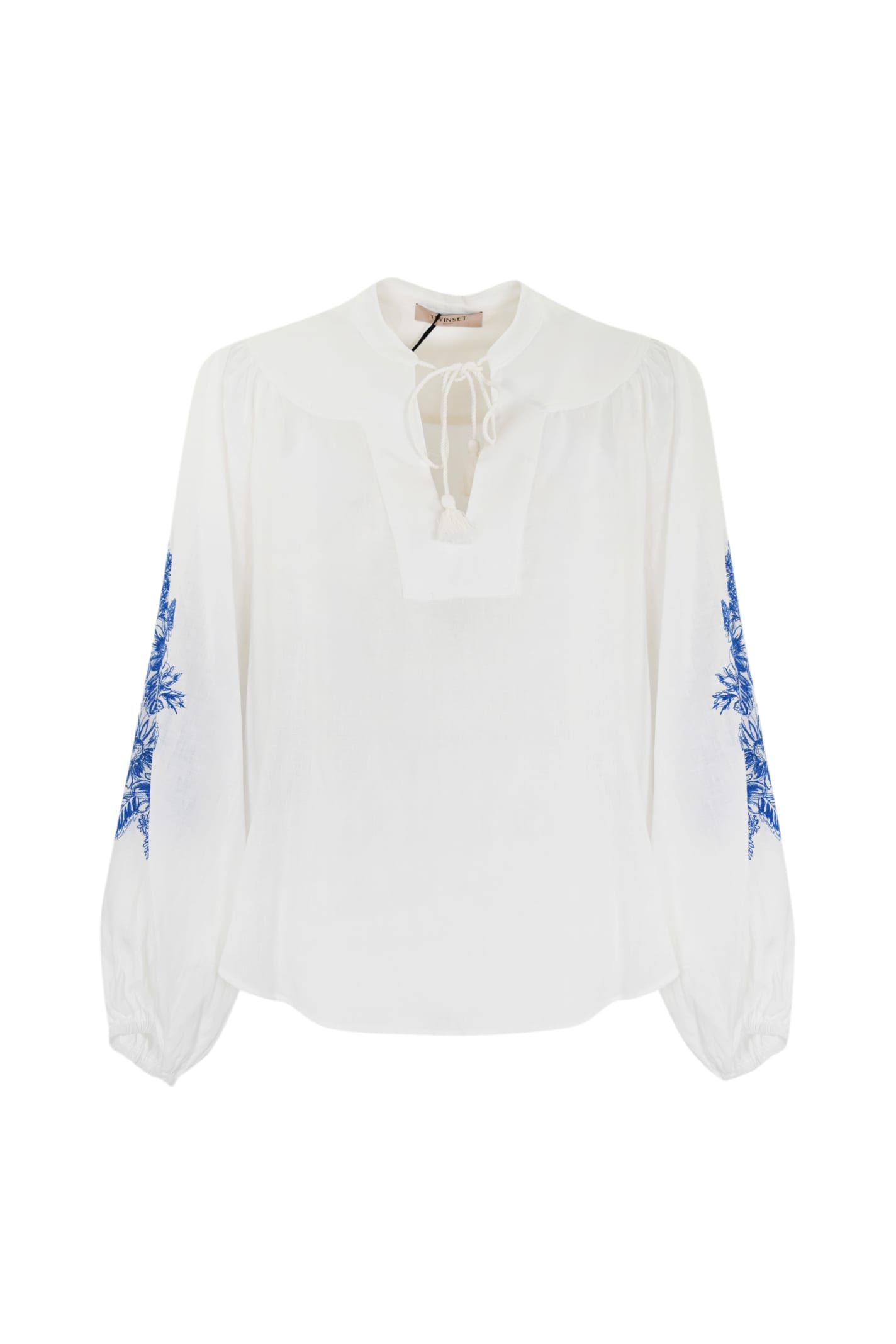 Linen Blouse With Embroidery