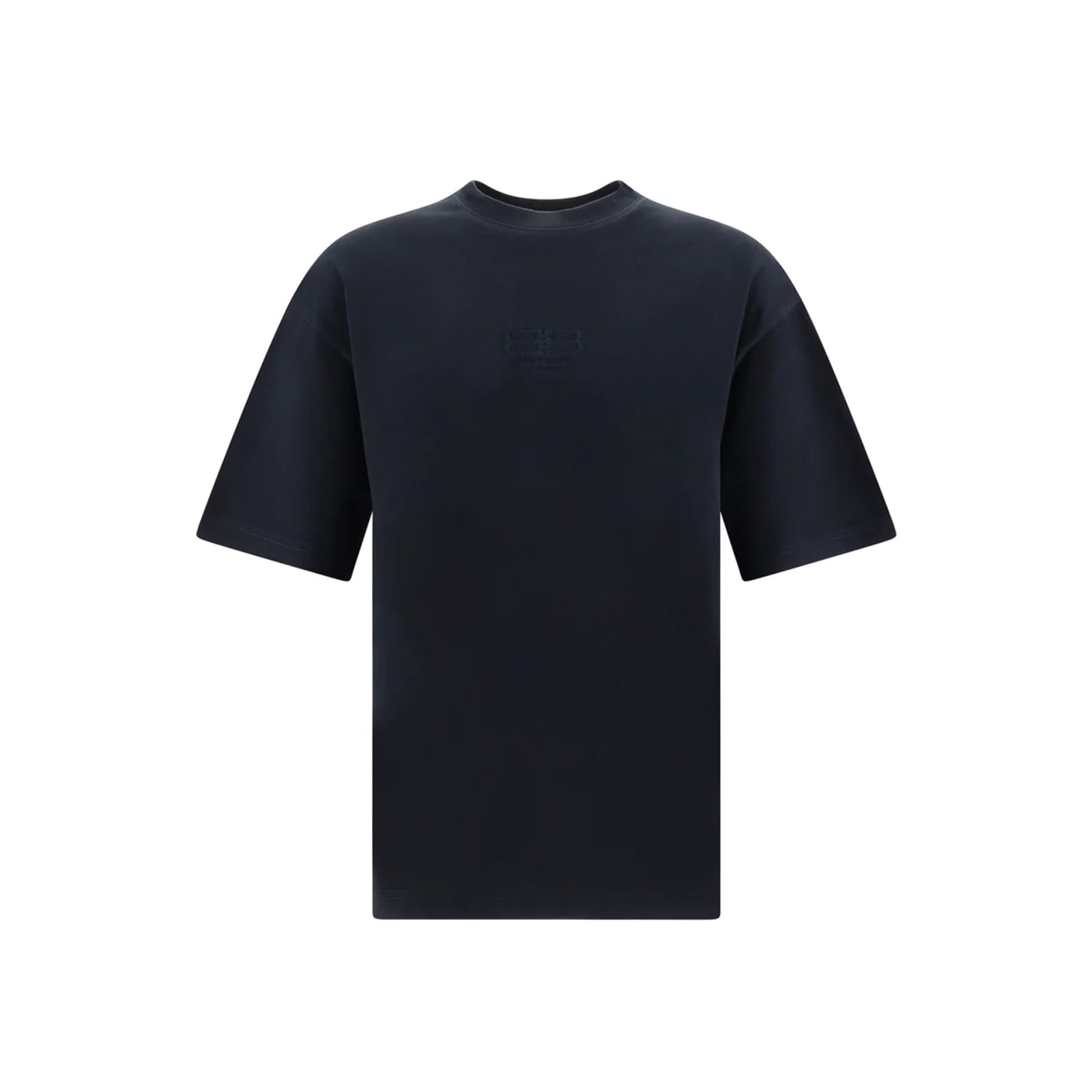 Balenciaga Cotton Logo T-shirt In Black