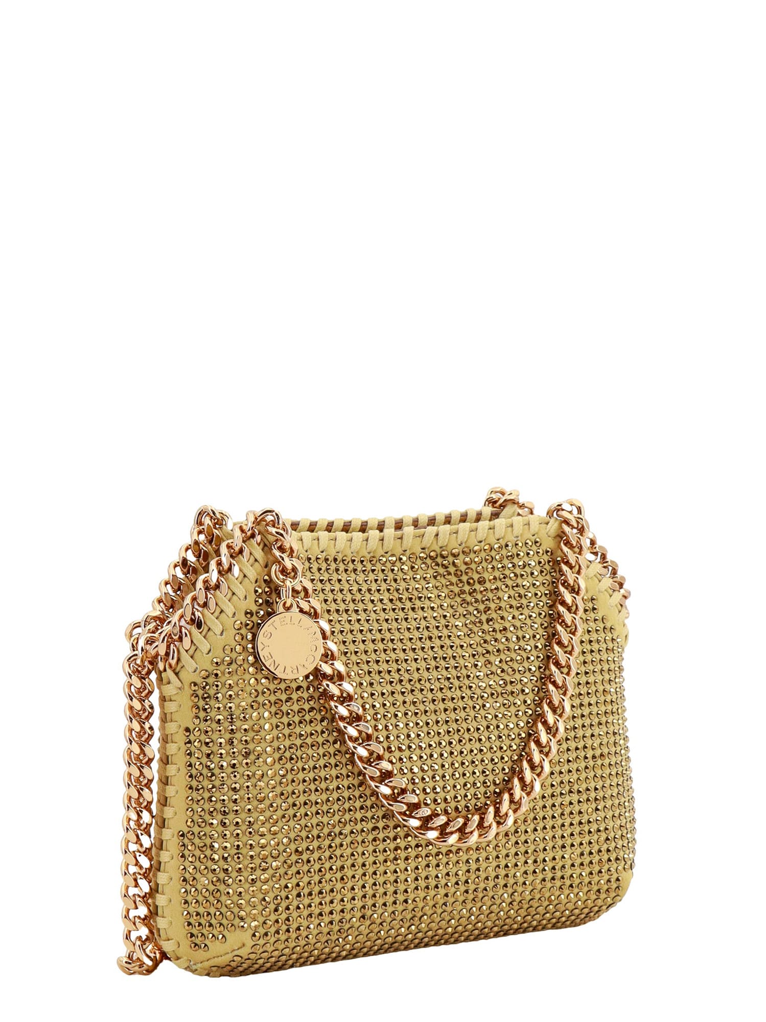 Shop Stella Mccartney Falabella Shoulder Bag In Oro