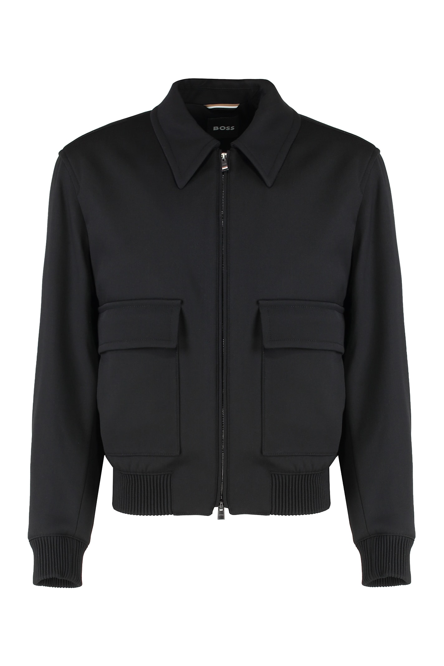 Hugo Boss Bomber Jacket With Removable Lining In Black
