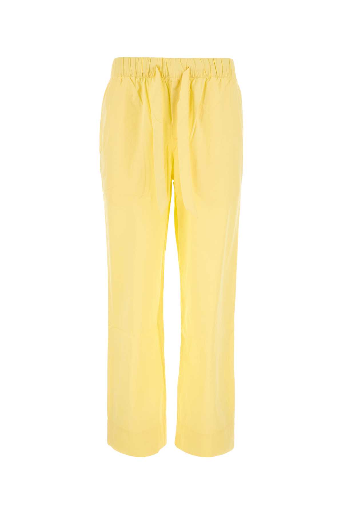 Shop Tekla Yellow Cotton Pyjama Pant