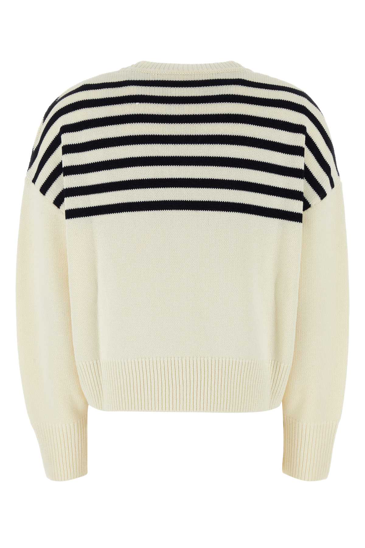 Shop Givenchy Ivory Wool Blend Sweater In Whitenavy