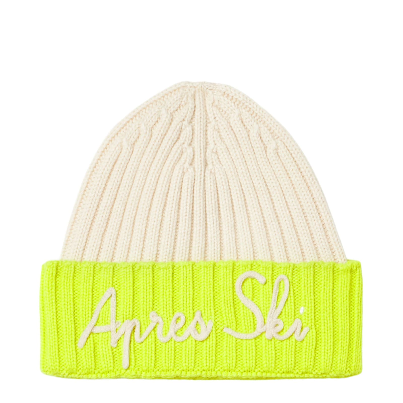 Man Knit Beanie With Apres Ski Embroidery