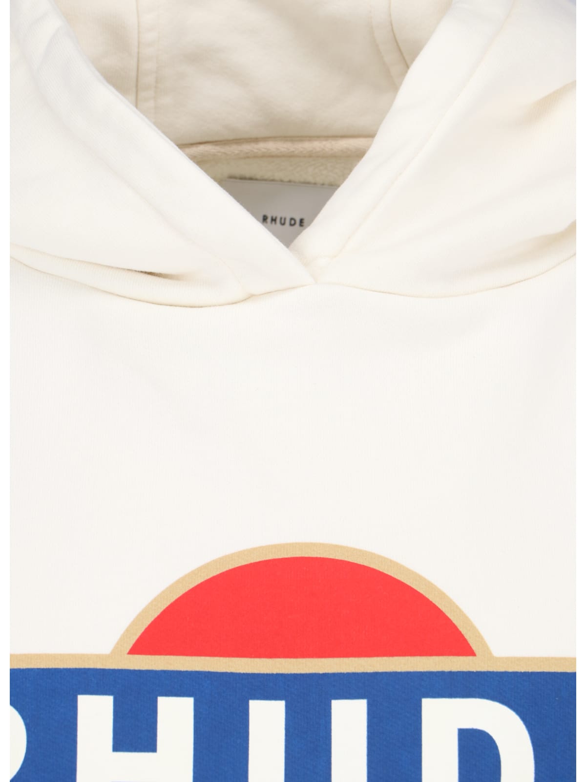 Shop Rhude Vintage Racer Hoodie In Crema