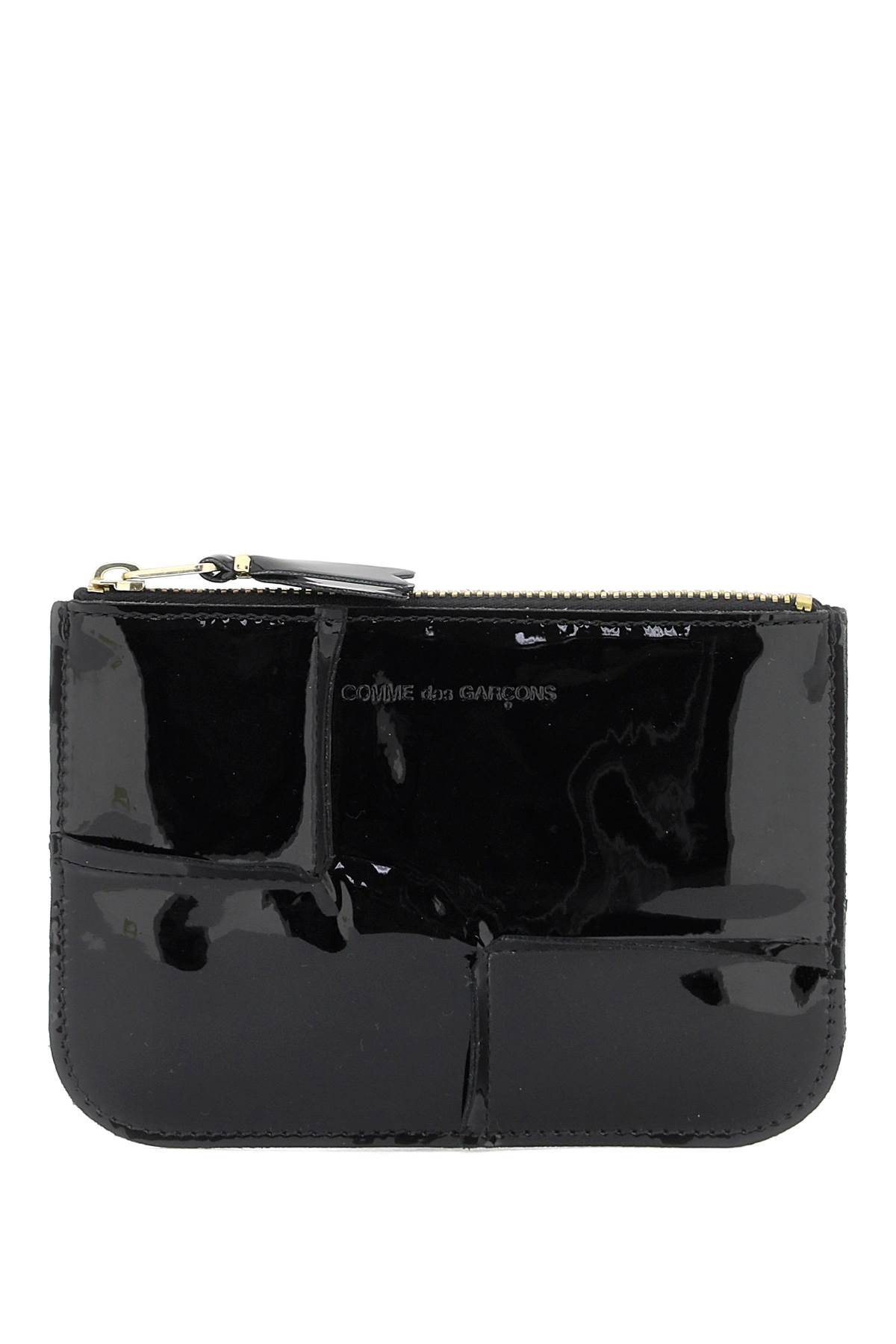 COMME DES GARÇONS ZIP AROUND PATENT LEATHER WALLET WITH ZIPPER 