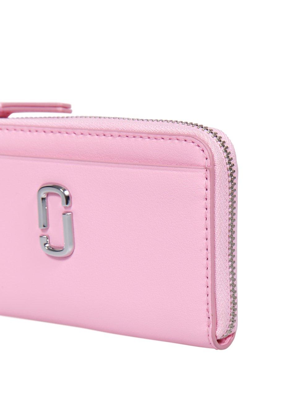 Shop Marc Jacobs Logo Plaque Zip-up Wallet In Pink
