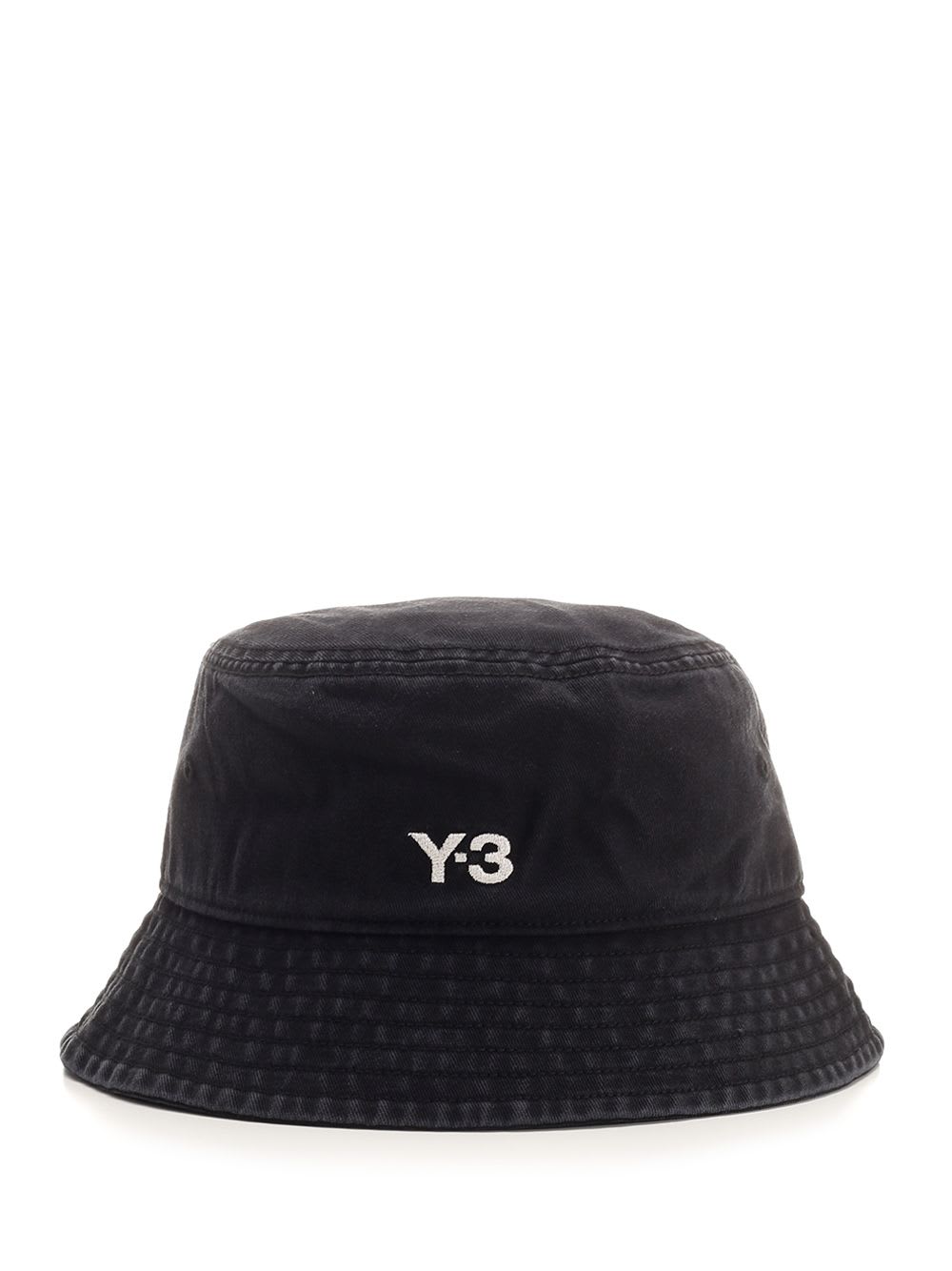 Y-3 BLACK BUCKET HAT WITH LOGO 