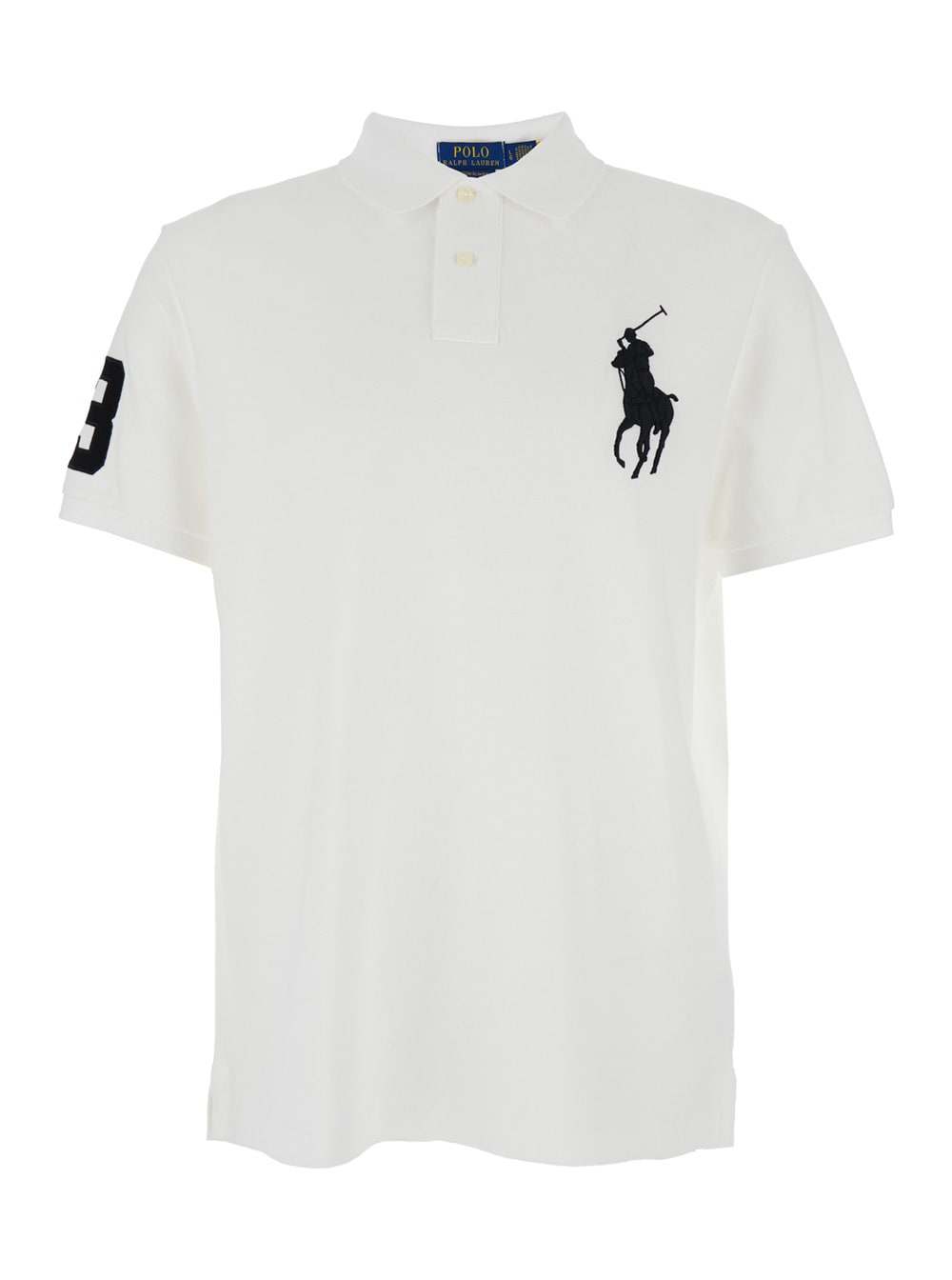 White Polo Shirt With Pony Maxi Embroidery On The Front And Numeric Detail On The Sleeve In Cotton Man