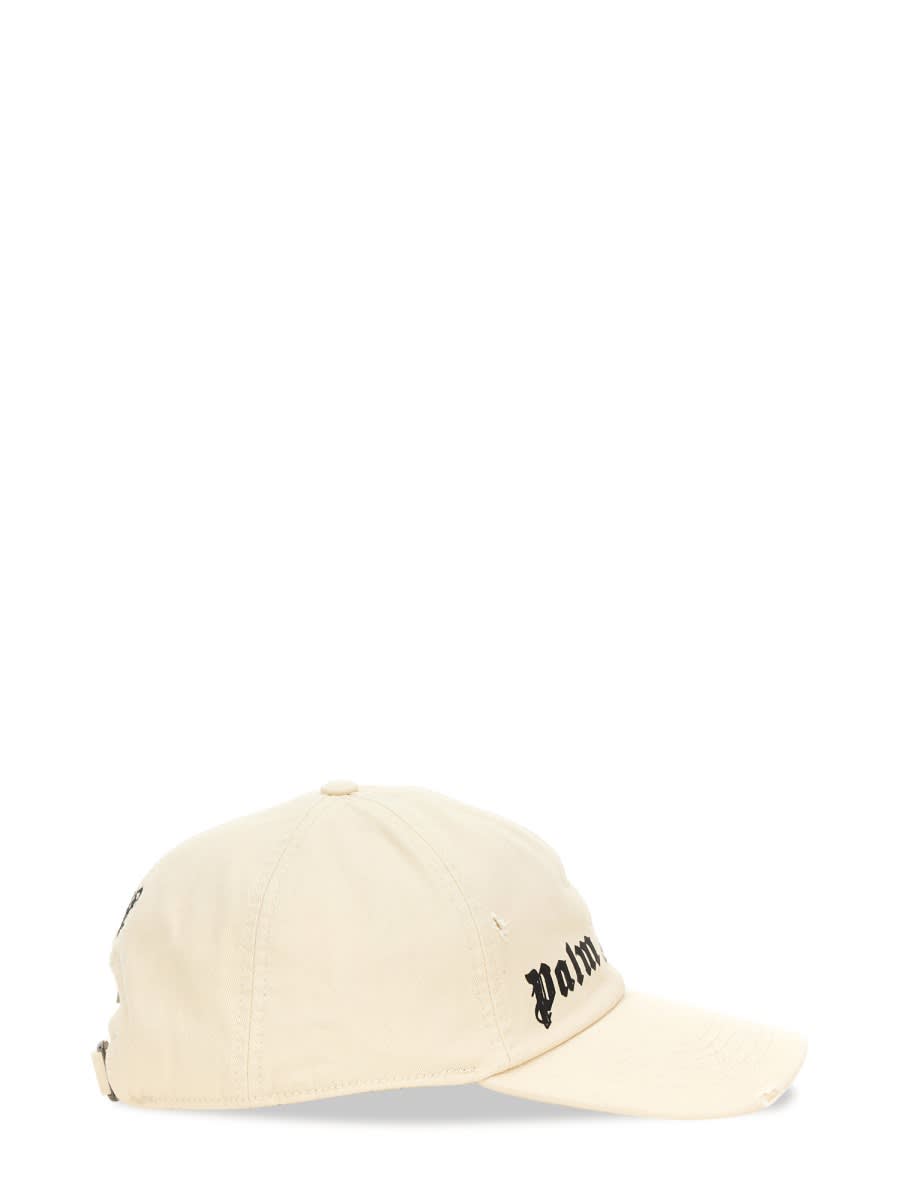 Shop Palm Angels Baseball Hat With Logo In White