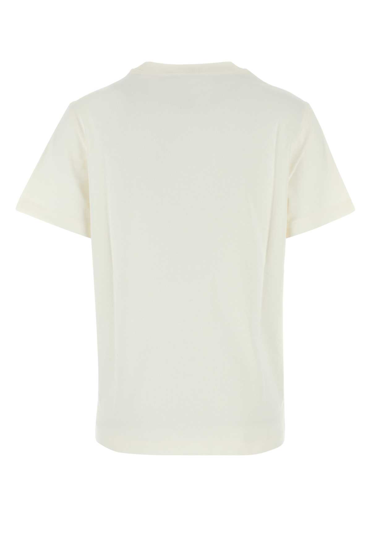 Apc White Cotton T-shirt In Blancbleuciel