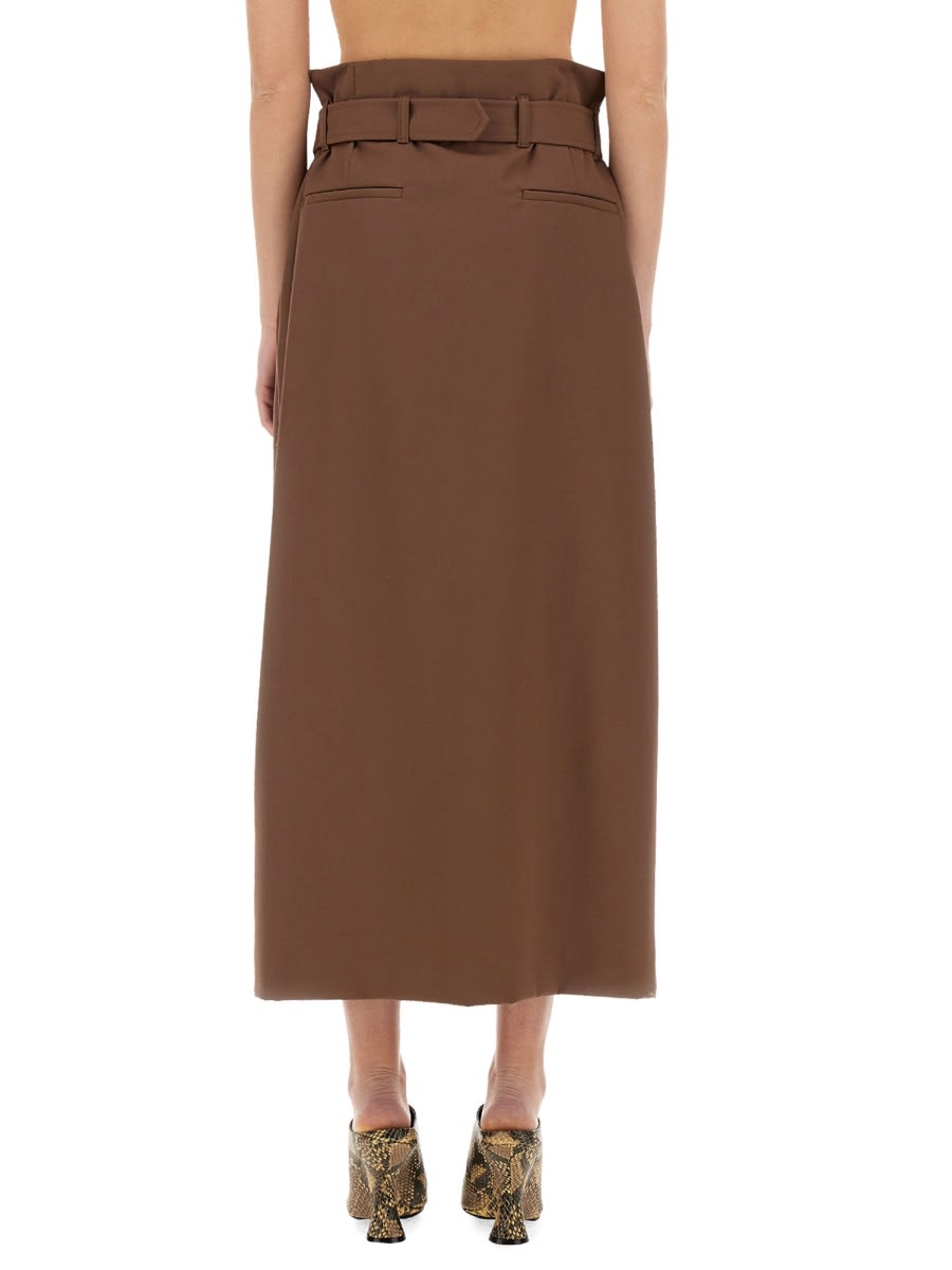 Shop Dries Van Noten Wool Skirt With Belt