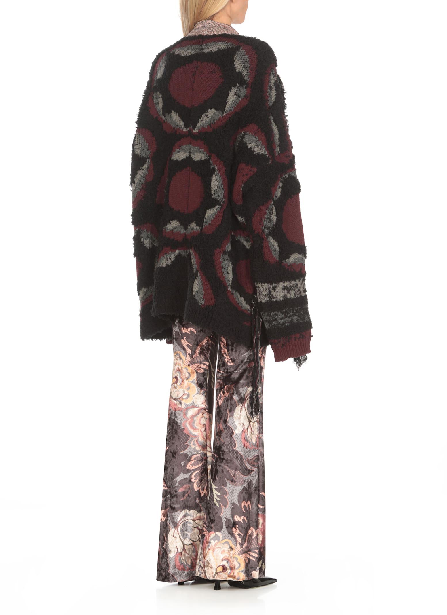 Shop Etro Wool Cardigan In Multicolour