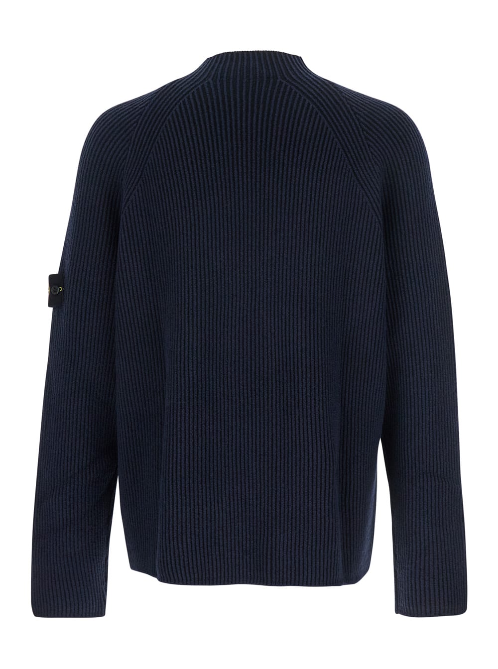 Stone Island Cotton And Virgin Wool Sweater In Blue