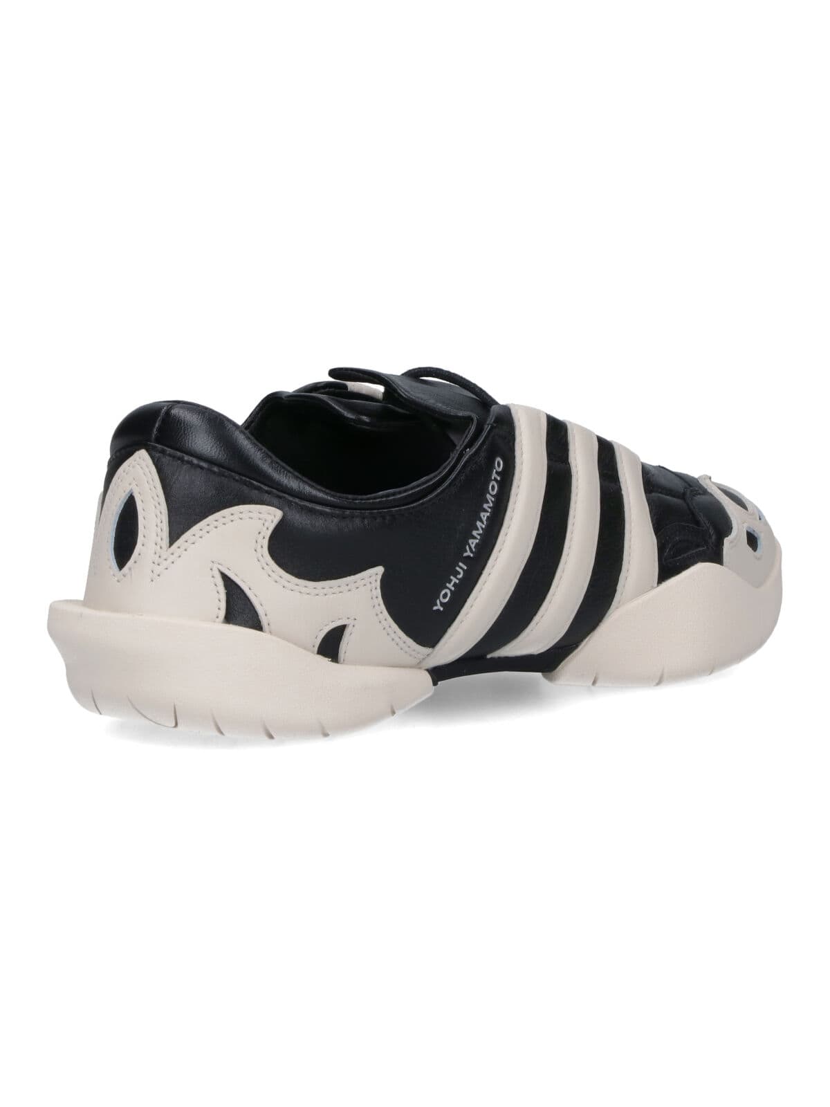 Y-3 Leather Trainers In Black
