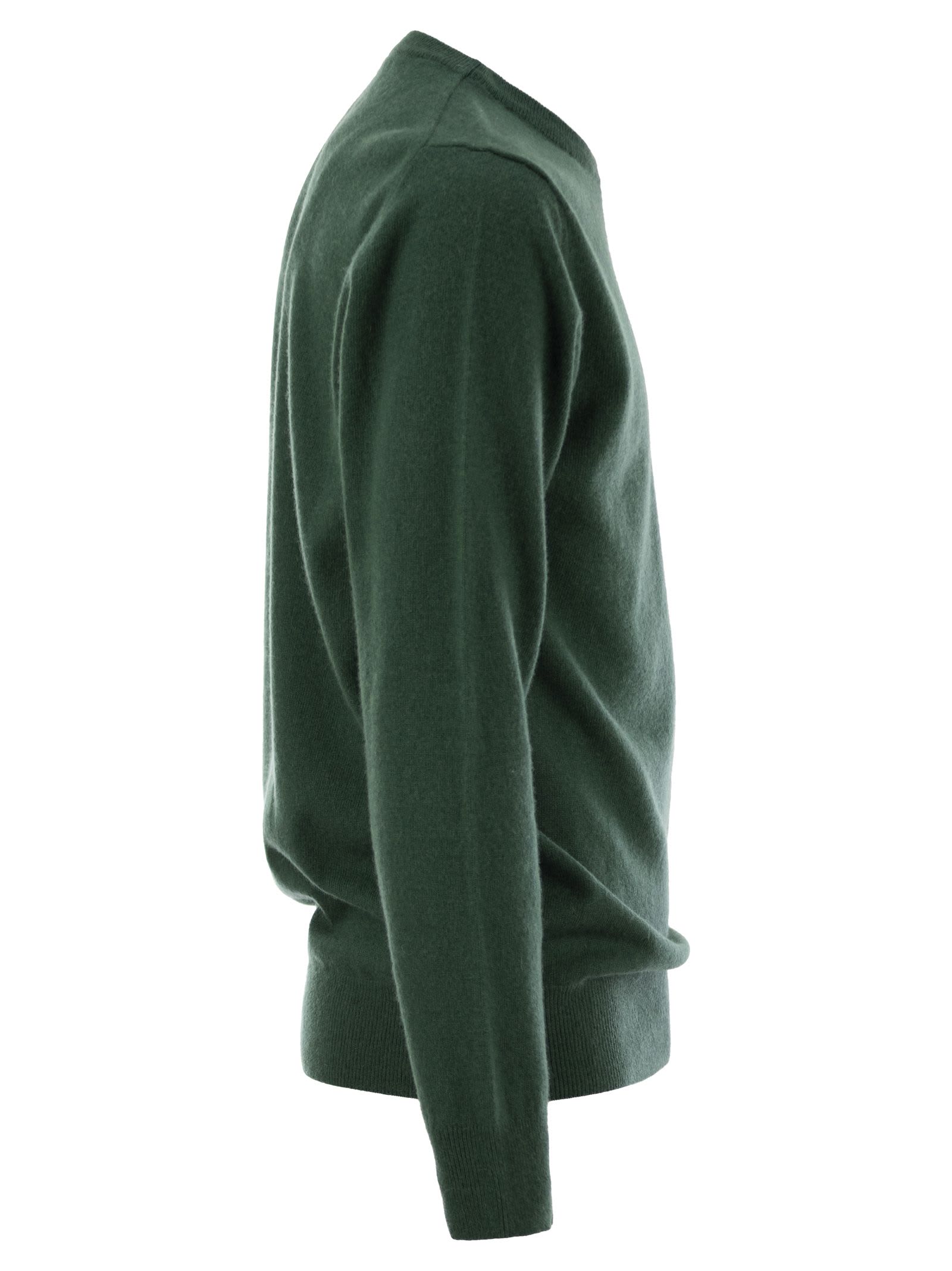 Shop Mc2 Saint Barth Its Wine O Clock Wool And Cashmere Blend Sweater In Green