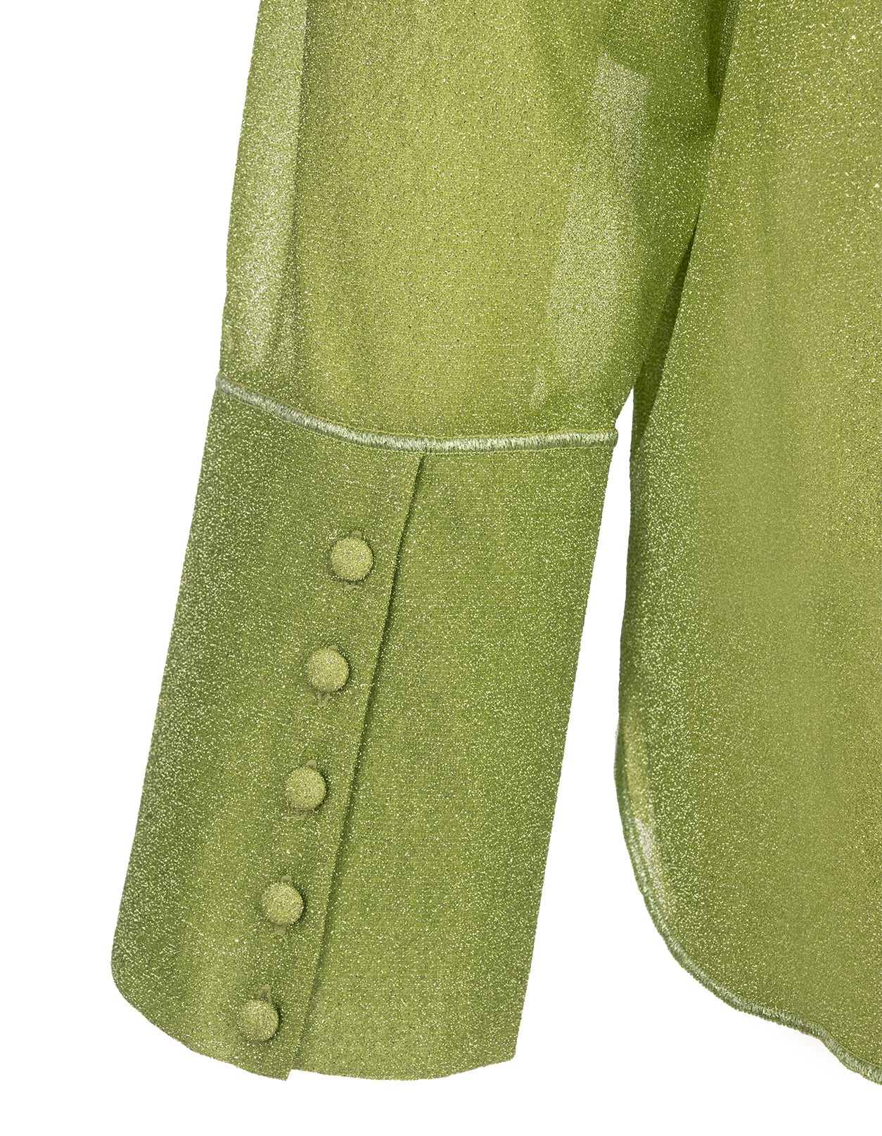 Shop Oseree Lime Lumiere Shirt In Green