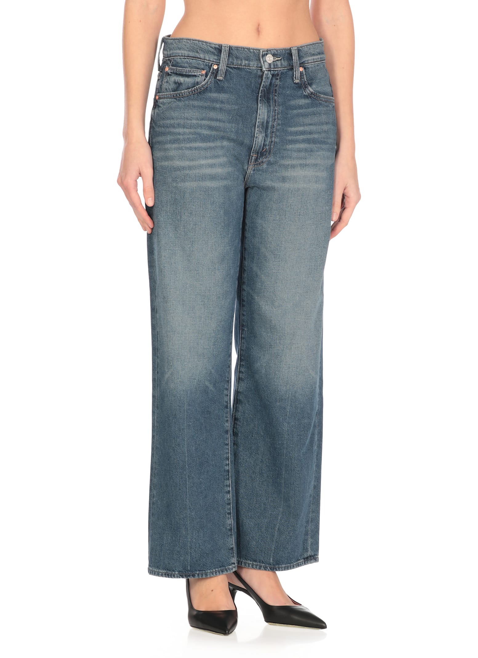 Mother Light Blue The Tomcat Roller Skimp Jeans