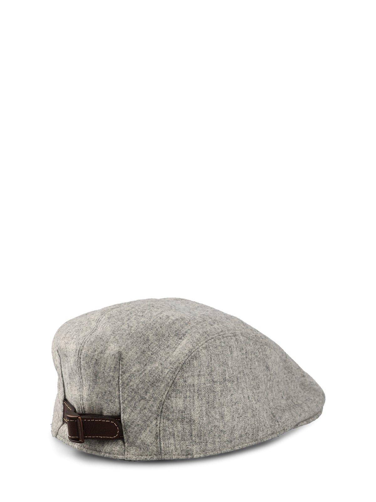 Shop Brunello Cucinelli Logo Detailed Cap In Light Grey