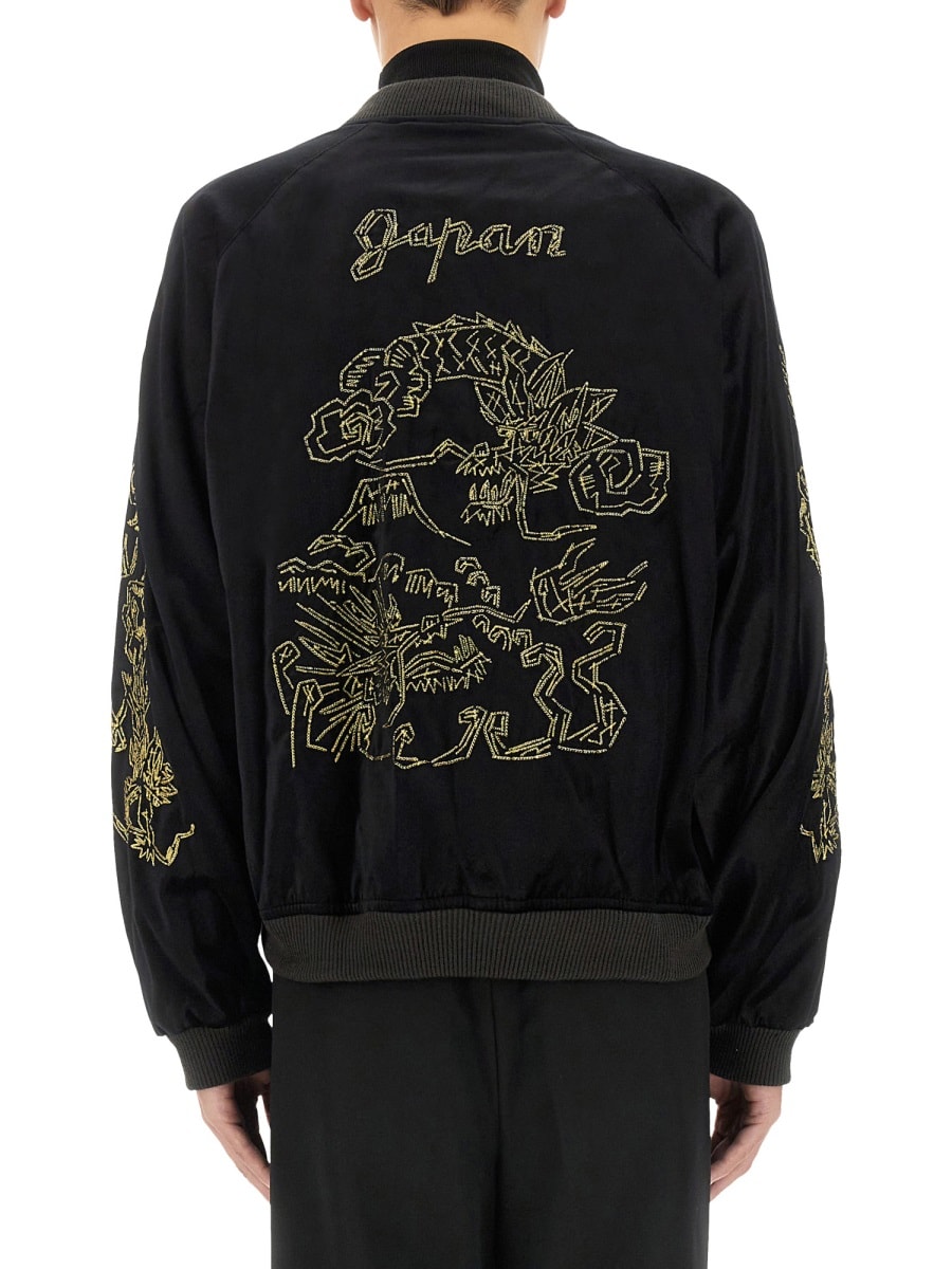Sasquatchfabrix Souvenir Jacket "eastend Dragon" In Black