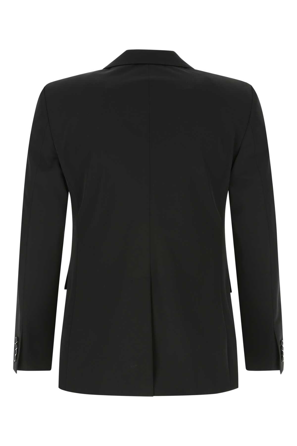 Dolce & Gabbana Black Stretch Polyester Blazer In N0000