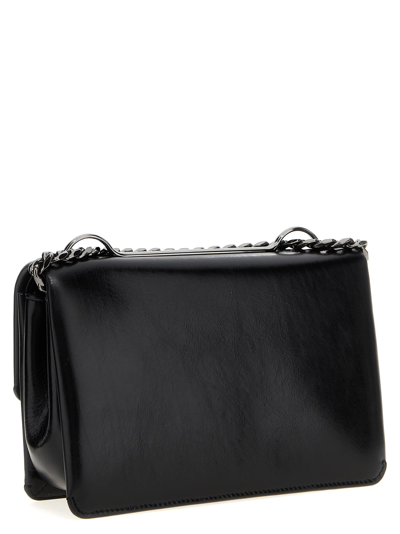 Shop Valentino Vlogo Locker Shoulder Bag In Black