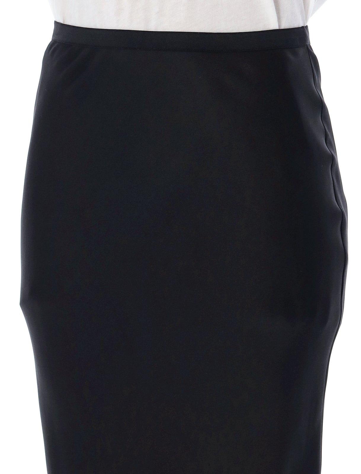 Anine Bing Iron-coloured Silk Skirt Bar In Black