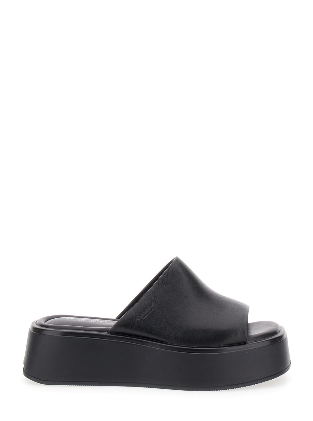courtney Black Sandals With Chunky Platform In Leather Woman