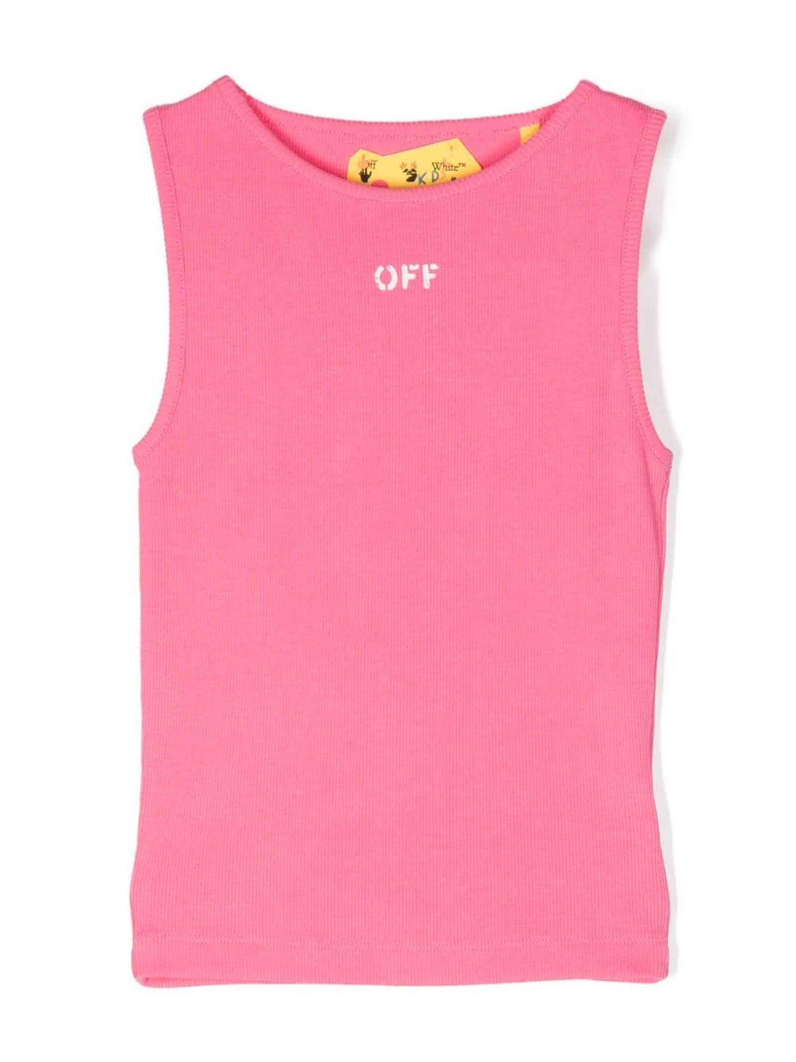Shop Off-white Off White Top Pink