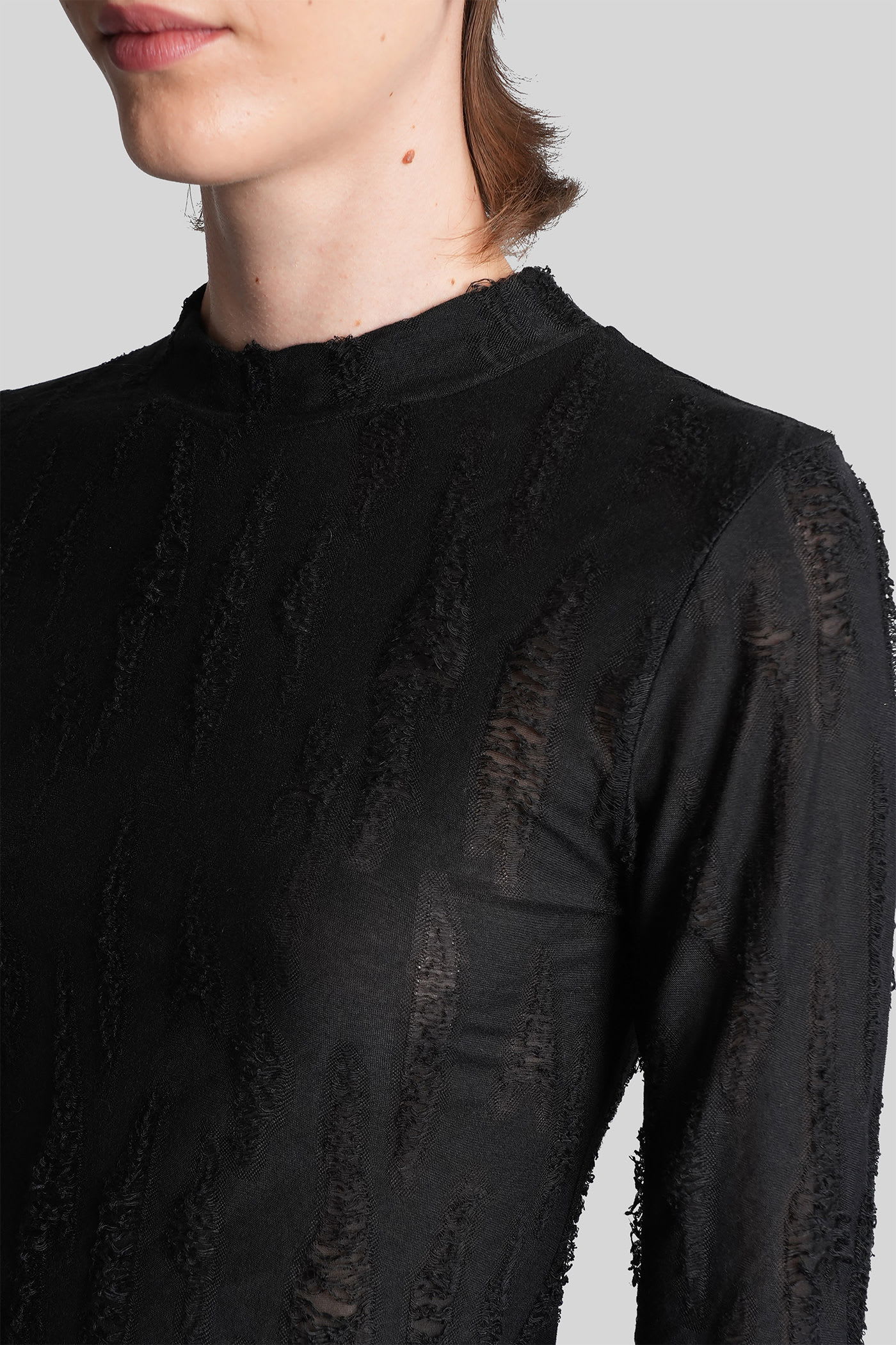 Iro Guilia T-shirt In Black Polyester In Black