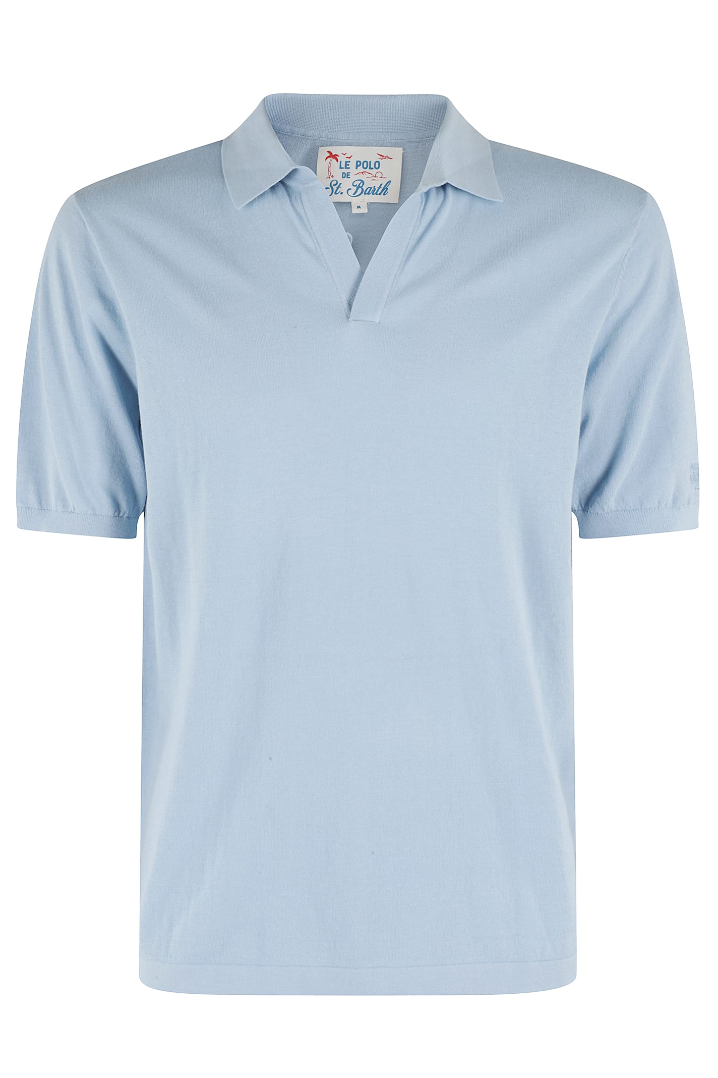Mc2 Saint Barth Short-sleeved Polo Shirt In Light Blue