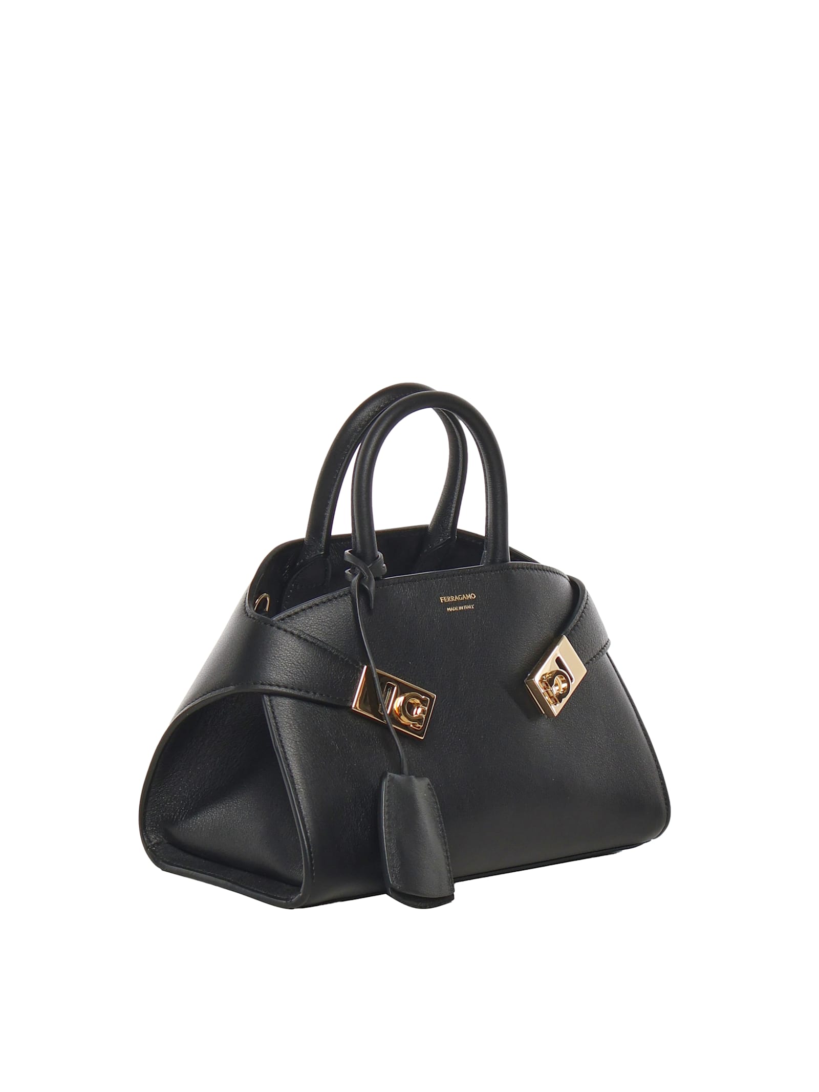 Ferragamo Hug Soft Tote Bag In Black