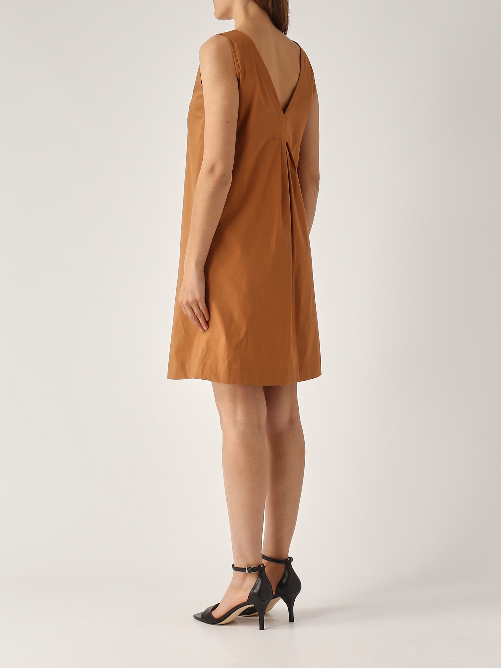 Gran Sasso Abitino S/m Scollato Dietro Dress In Brown