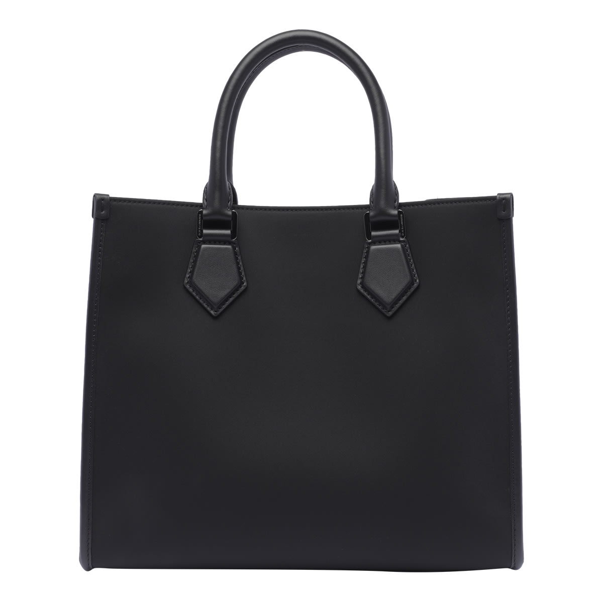 Shop Dolce & Gabbana Nylon Logo Shopping Bag In Black