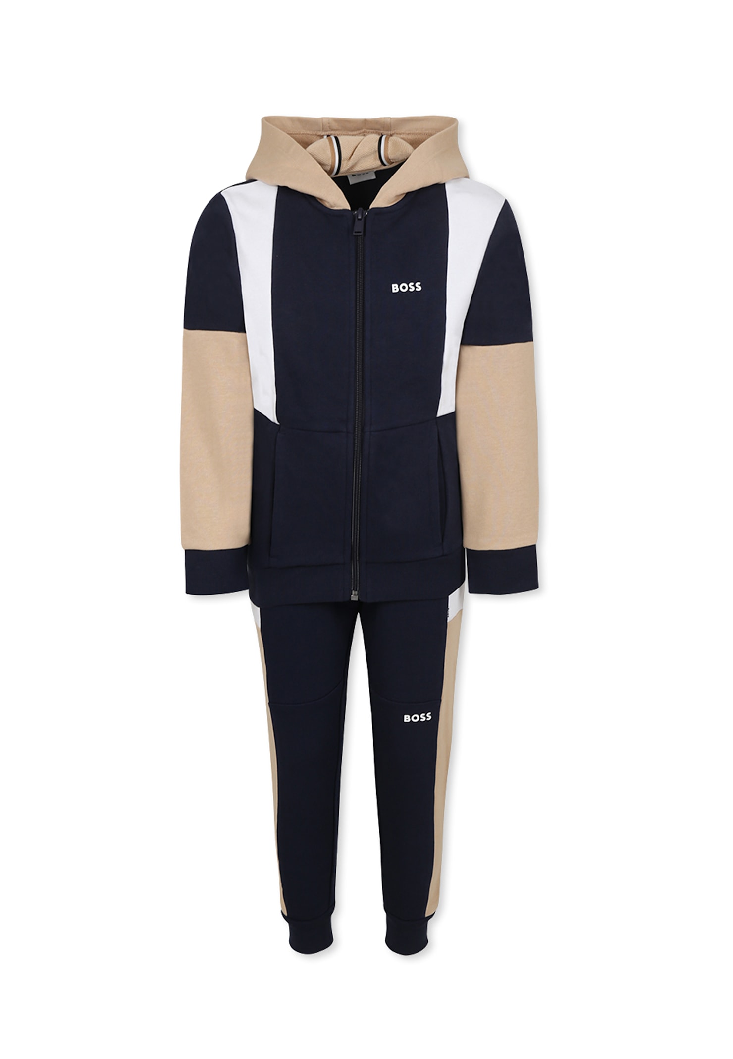 Hugo Boss Blue Suit For Boy With Logo In Blue