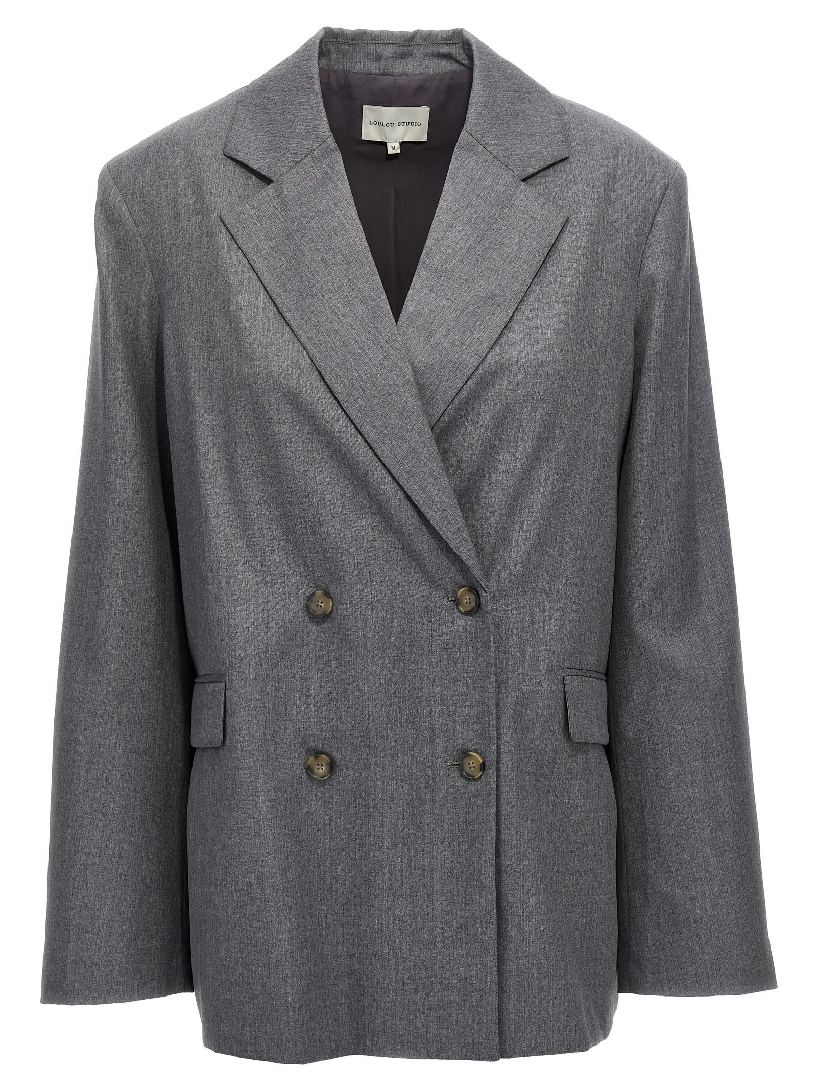 Shop Loulou Studio Donau Blazer In Gray