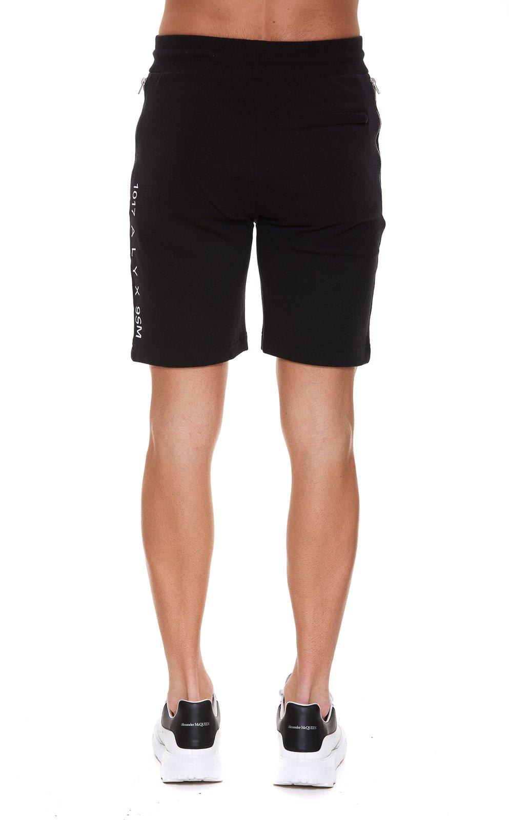 Shop Alyx Logo Printed Drawstring Shorts In Black