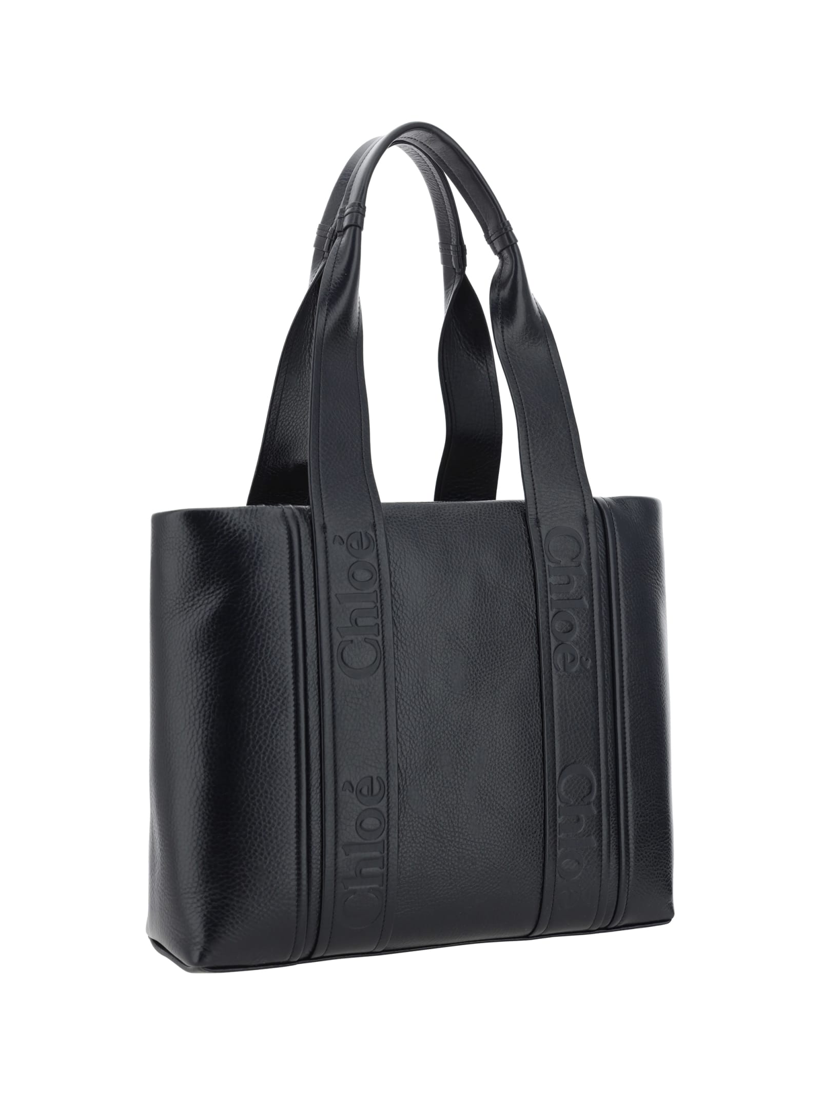 Shop Chloé Woody Handbag In Black