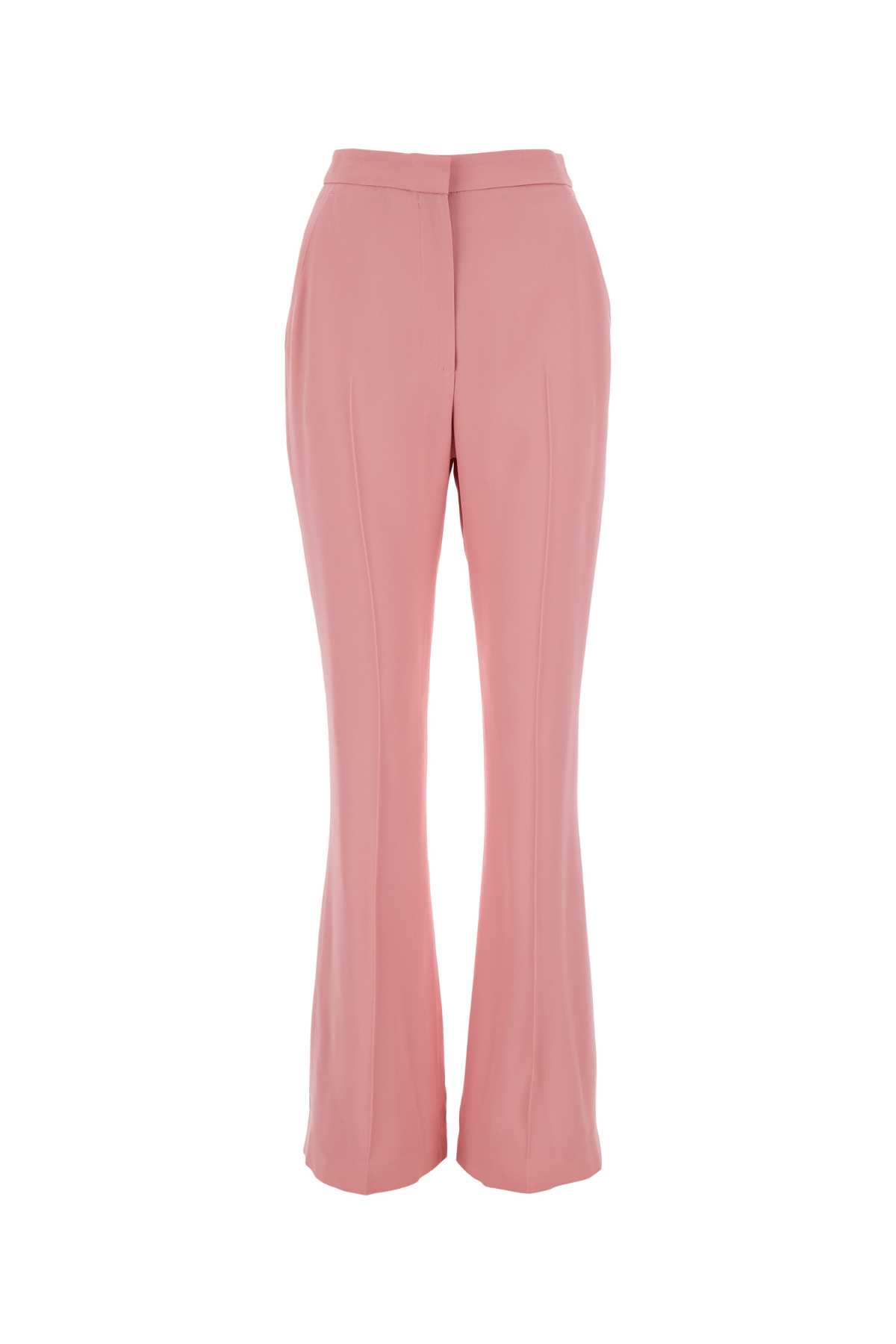 Shop Alexander Mcqueen Pink Crepe Cigarette Pant In Cherryblossompink